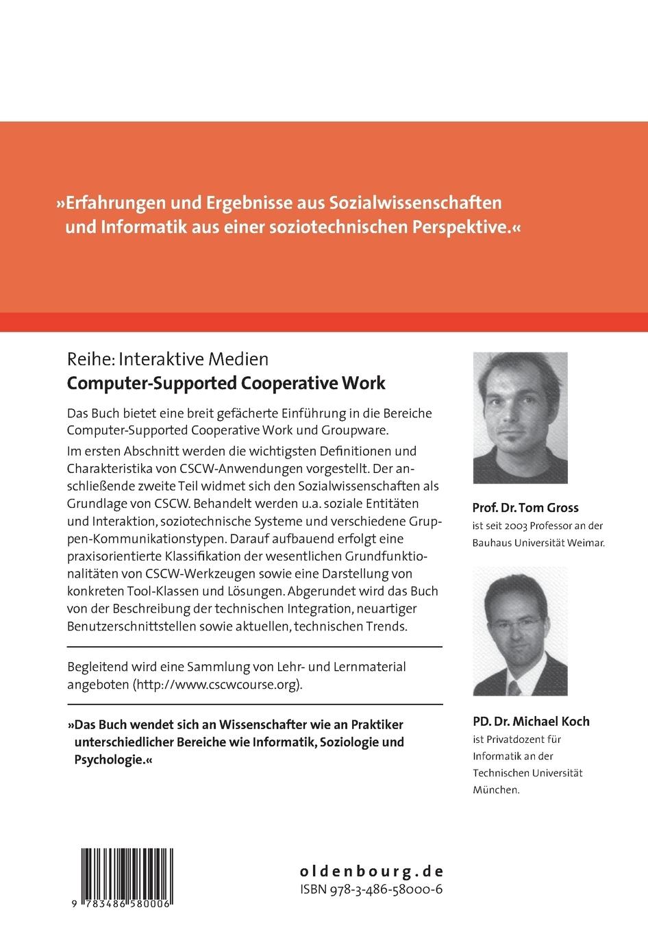 Rückseitencover Computer-Supported Cooperative Work