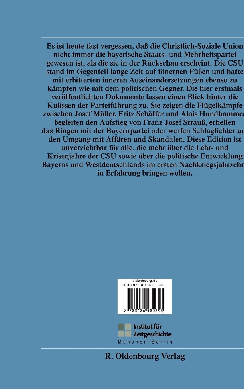 Rückseitencover An der Spitze der CSU
