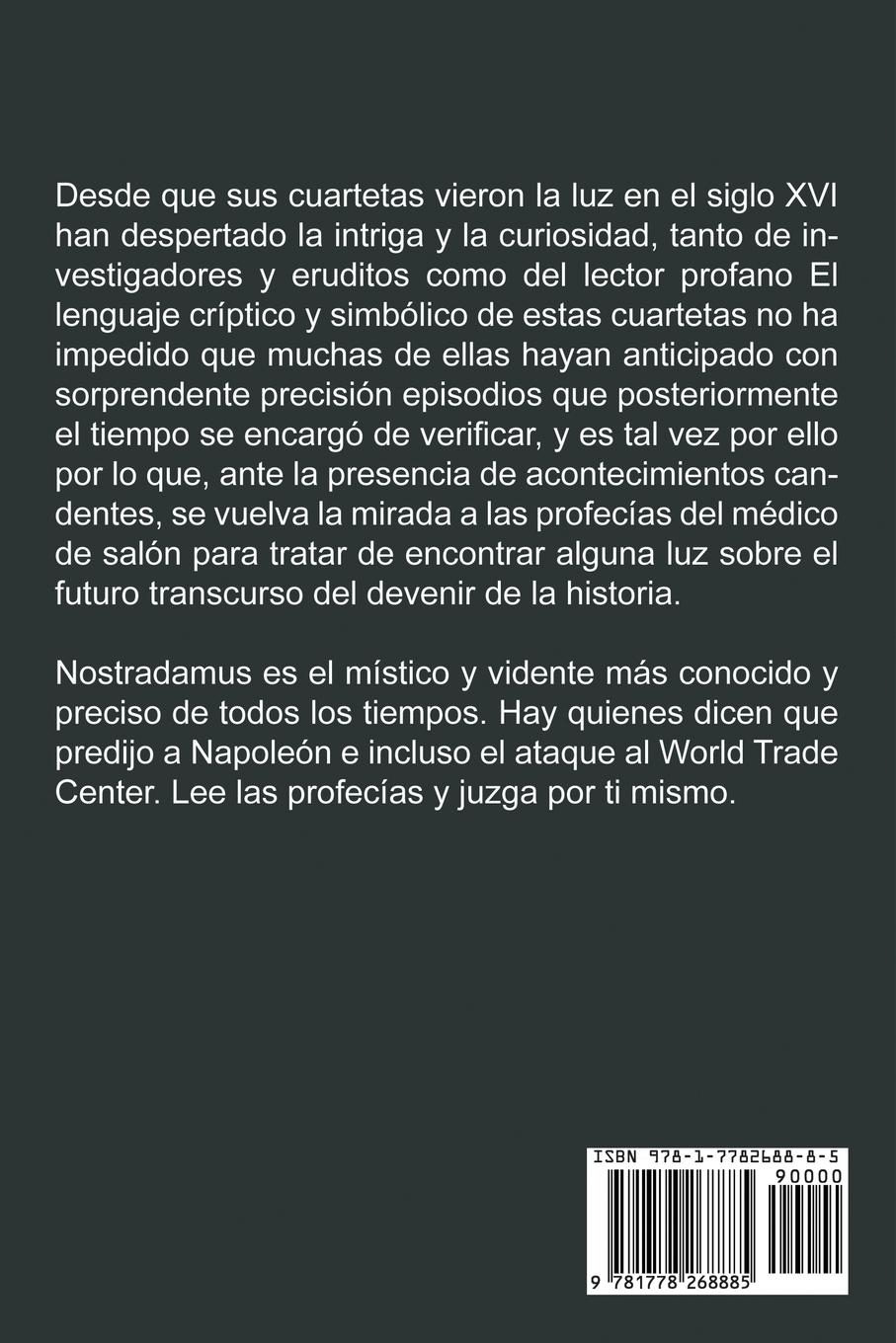 Rückseitencover Las Profecias de Nostradamus