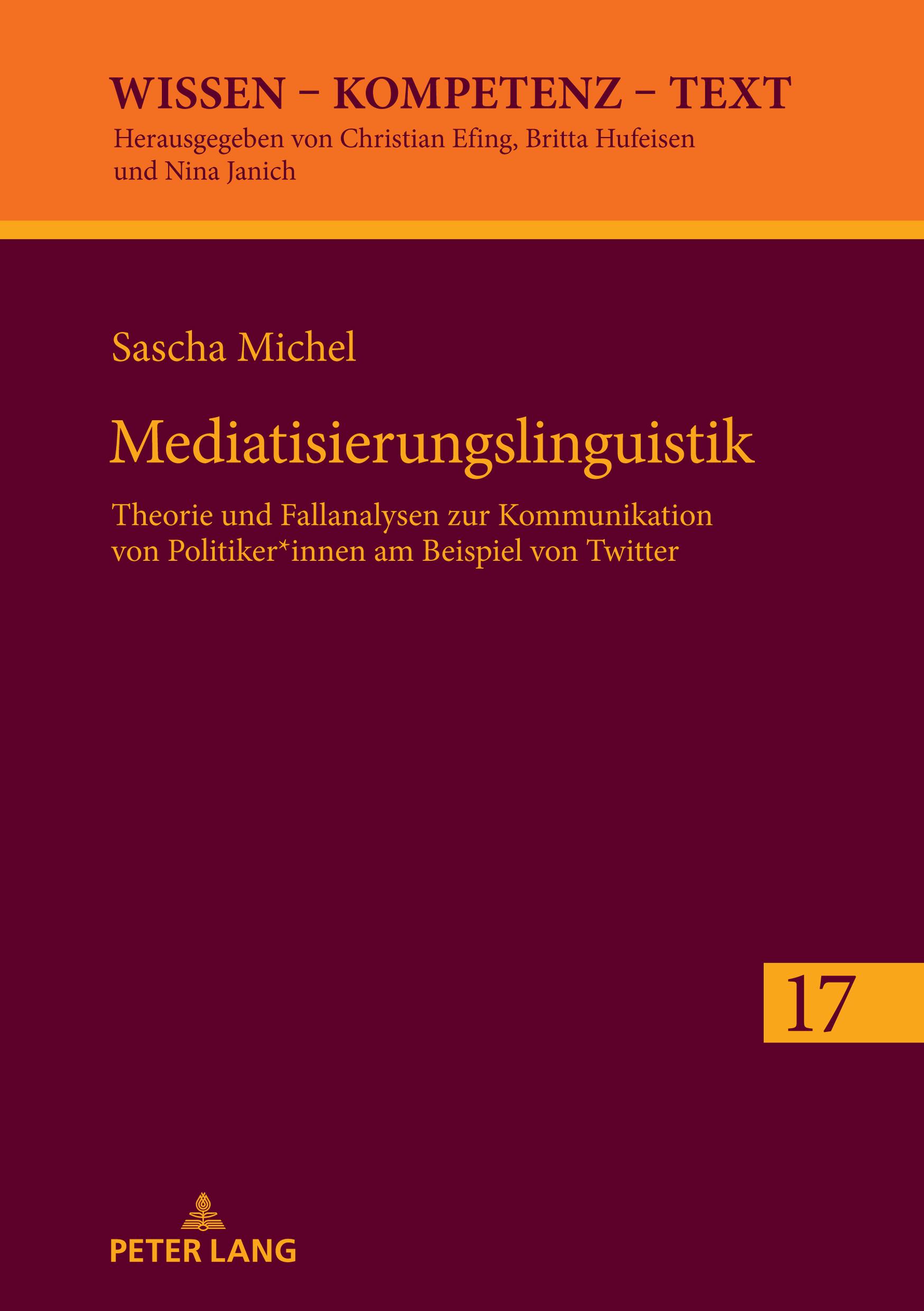 Vorderes Coverbild Mediatisierungslinguistik