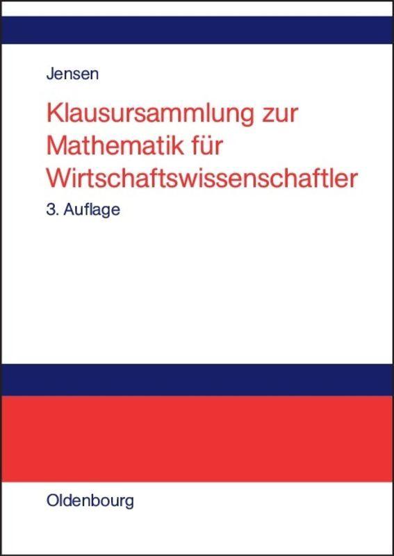 Vorderes Coverbild Klausursammlung zur Mathematik für Wirtschaftswissenschaftler