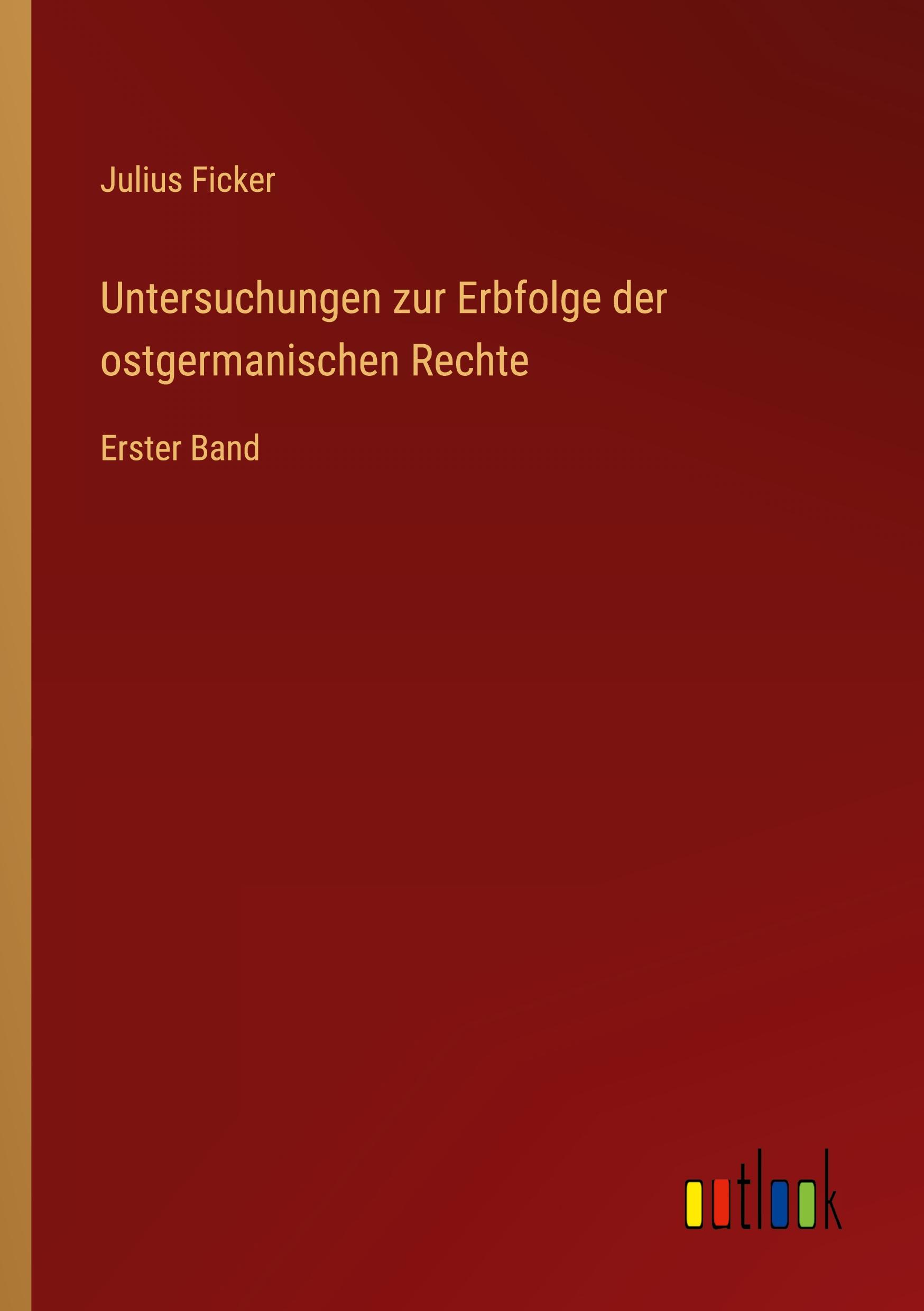 Vorderes Coverbild Untersuchungen zur Erbfolge der ostgermanischen Rechte