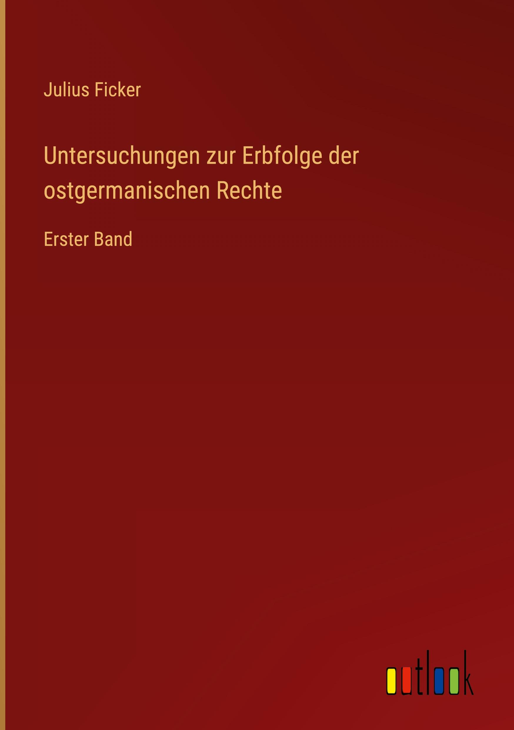 Vorderes Coverbild Untersuchungen zur Erbfolge der ostgermanischen Rechte