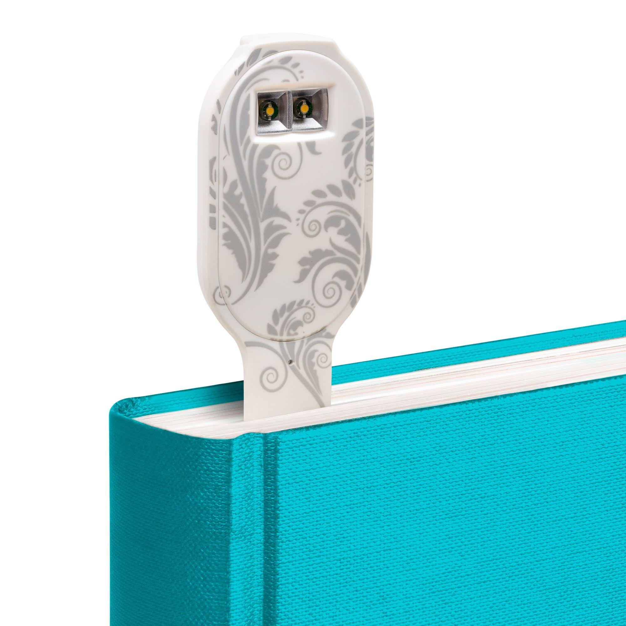 Beispielinhalt (Bild) Flexilight RC (White Flowers) - wiederaufladbares Leselicht - 2 in 1 Leselampe & Lesezeichen - LED Leselicht - Geschenk für Leser, Buchliebhaber - Deutsche Ausgabe