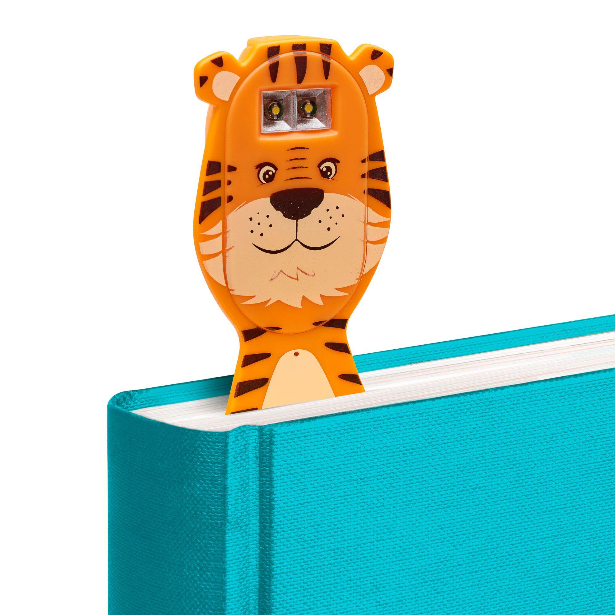 Beispielinhalt (Bild) Flexilight Pals RC (Tiger) - wiederaufladbares Leselicht - 2 in 1 Leselampe & Lesezeichen - LED Leselicht - Geschenk für Leser, Buchliebhaber - Deutsche Ausgabe