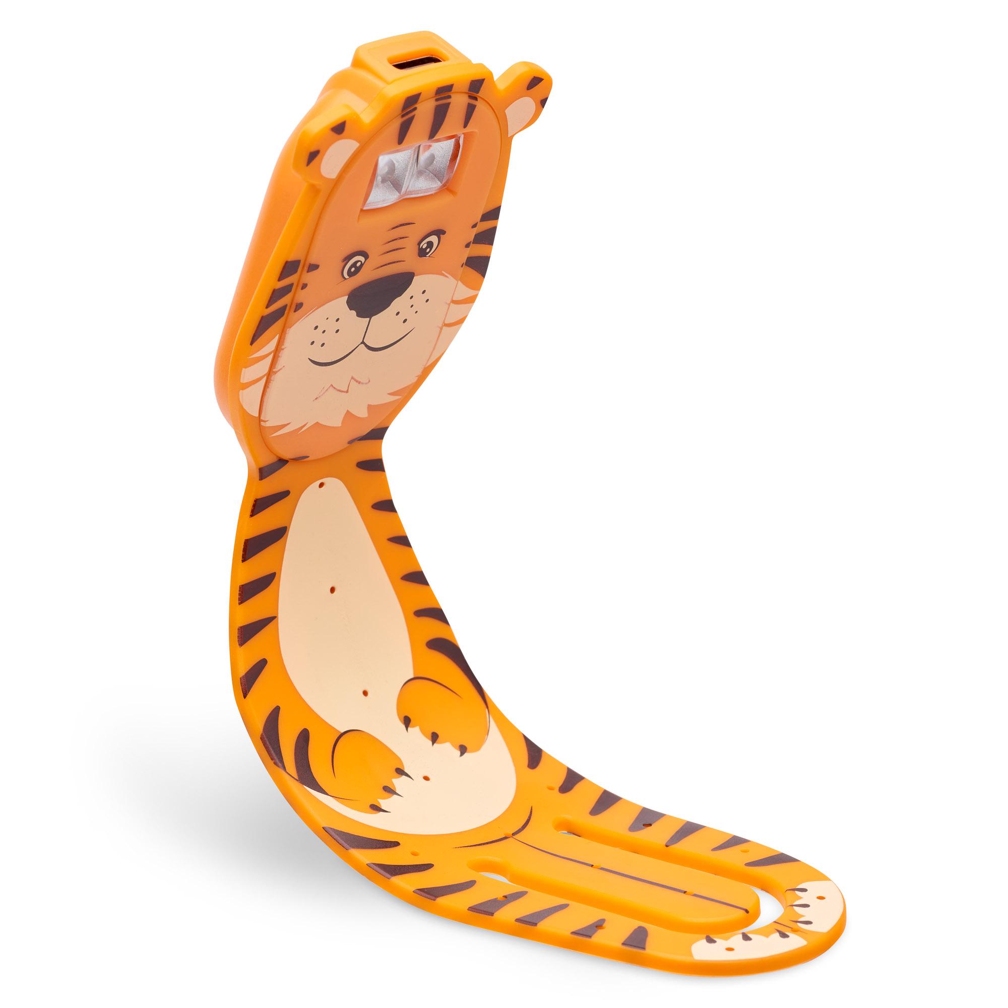 Vorderes Coverbild Flexilight Pals RC (Tiger) - wiederaufladbares Leselicht - 2 in 1 Leselampe & Lesezeichen - LED Leselicht - Geschenk für Leser, Buchliebhaber - Deutsche Ausgabe
