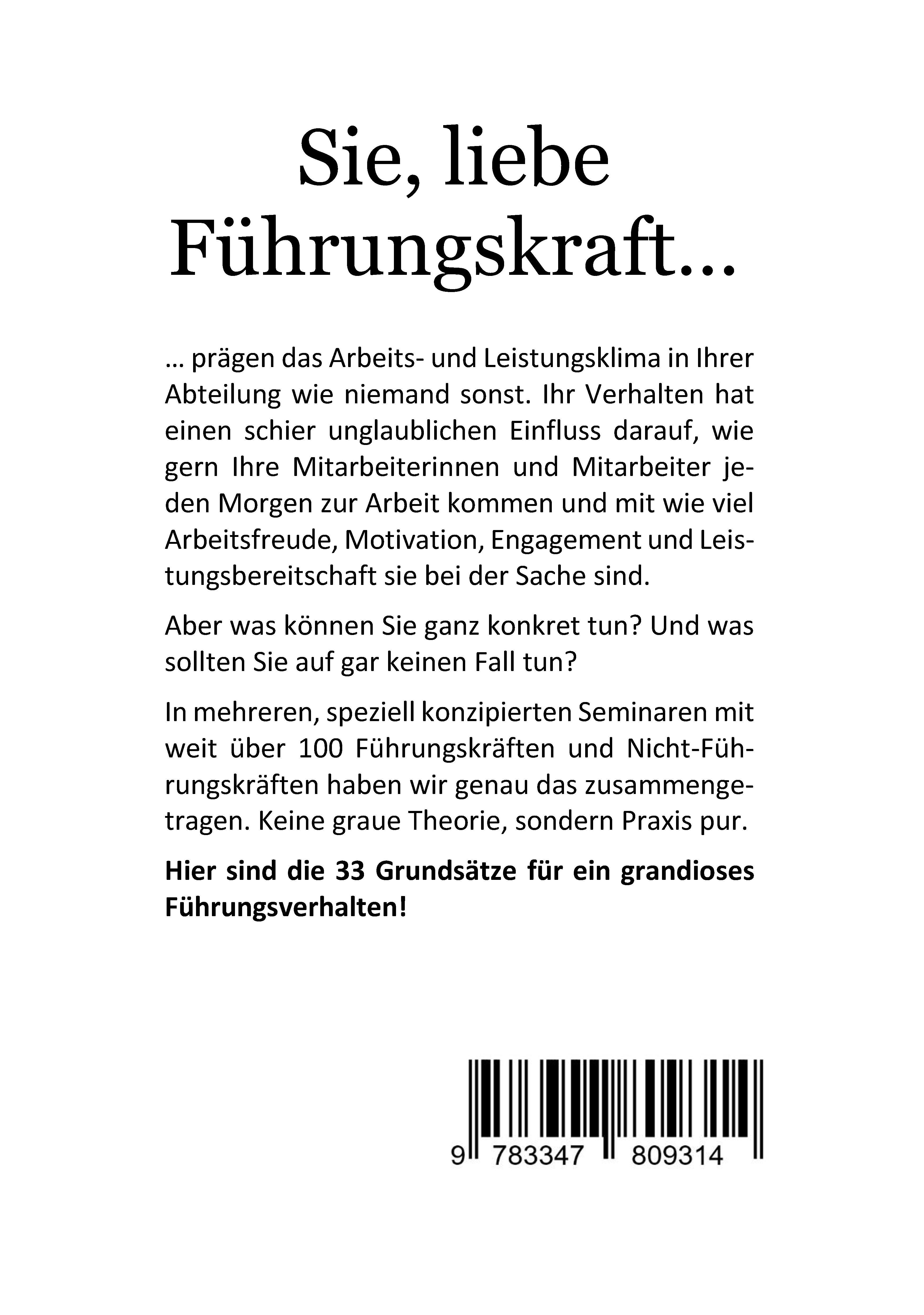 Rückseitencover Der Knigge für alle Führungskräfte