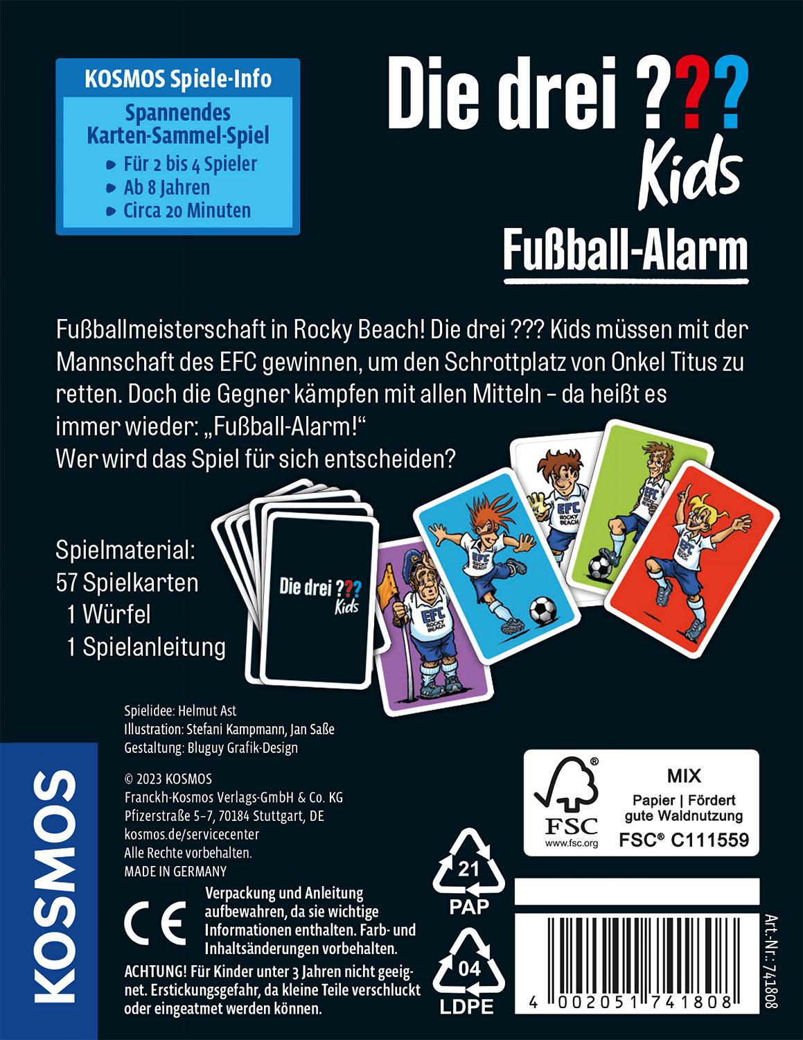Rückseitencover Die drei ??? Kids Fußball-Alarm