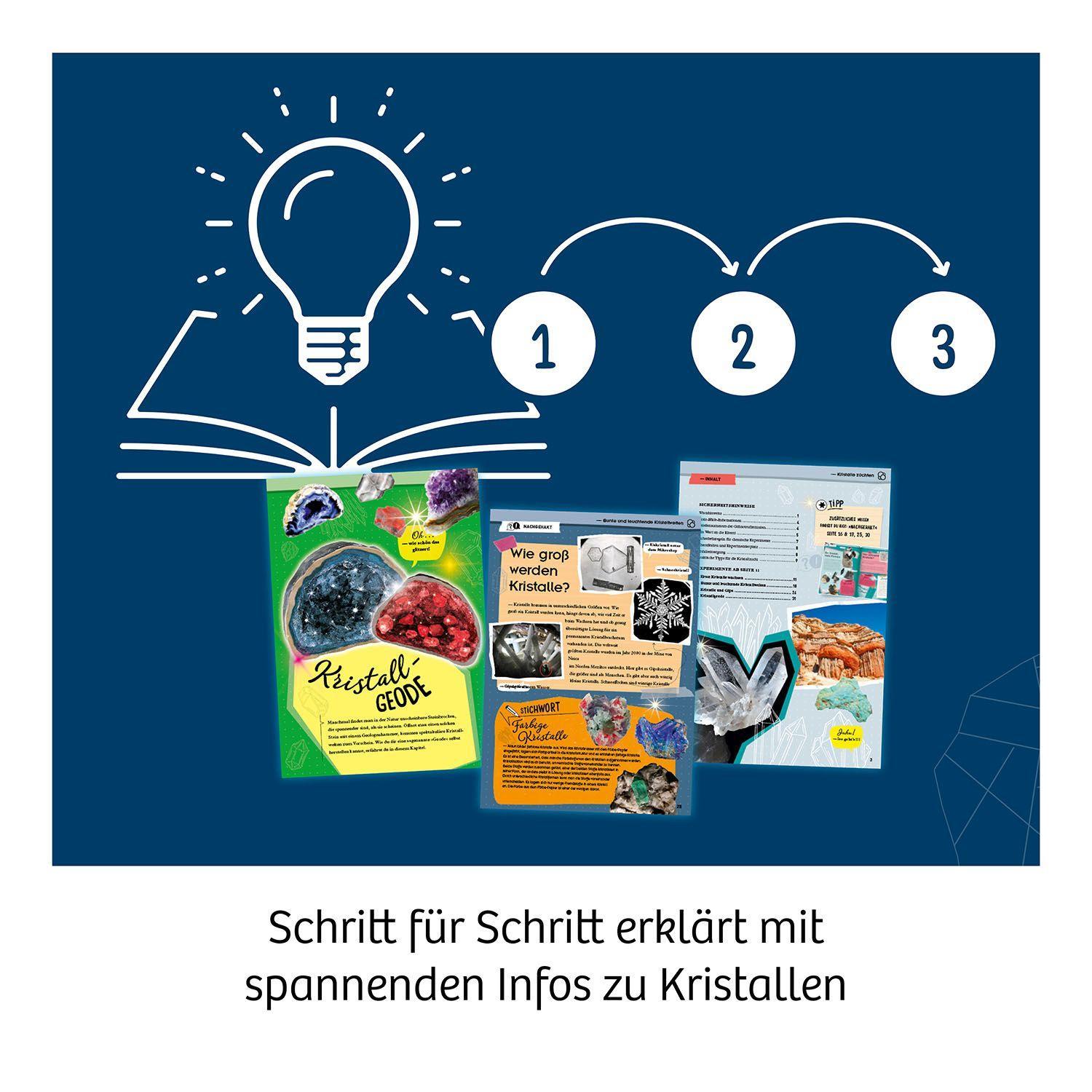 Beispielinhalt (Bild) Kristalle züchten - Experimentierkasten