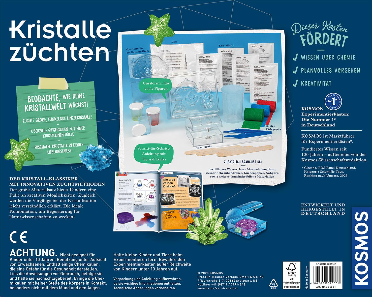 Rückseitencover Kristalle züchten - Experimentierkasten