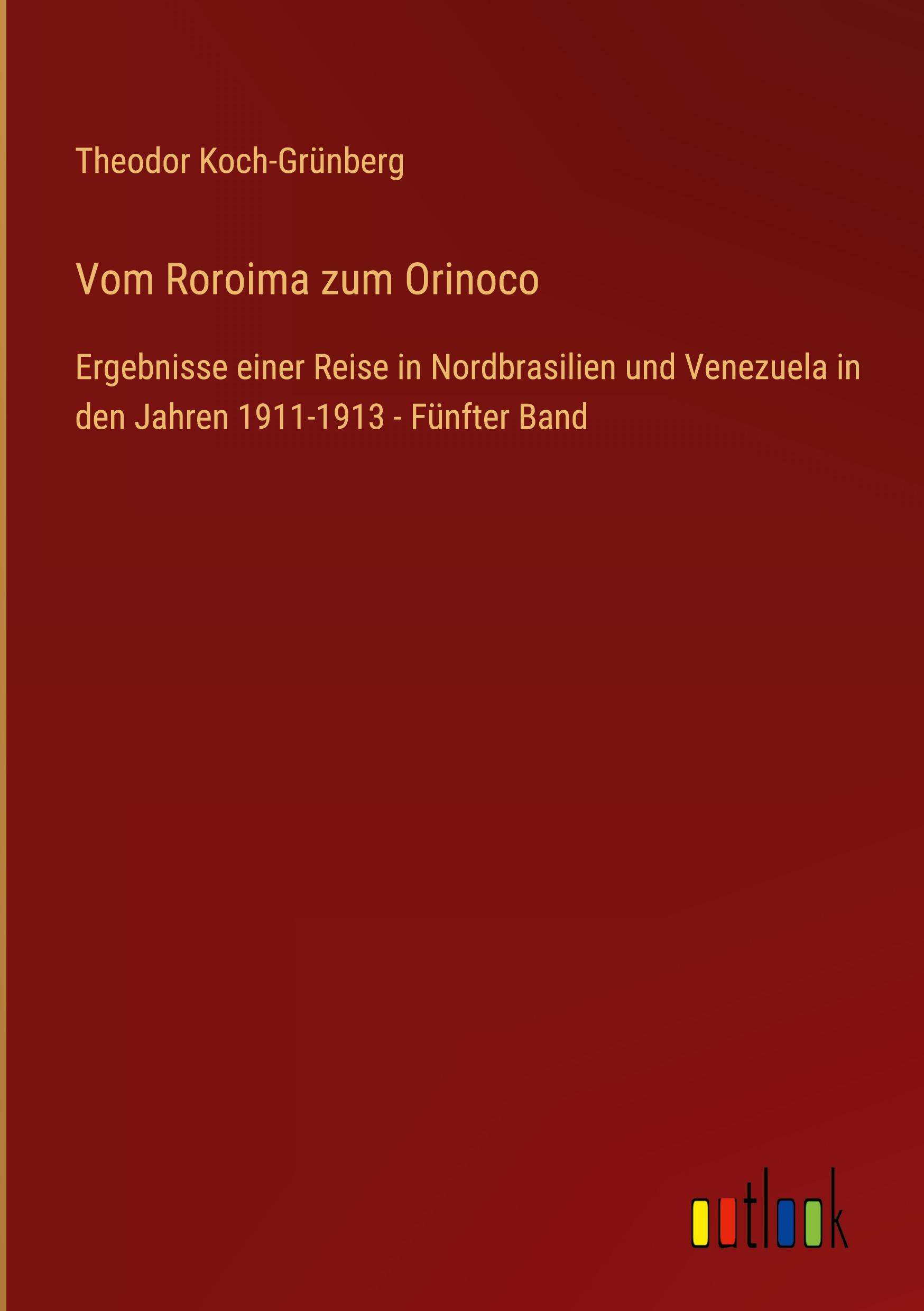 Vorderes Coverbild Vom Roroima zum Orinoco