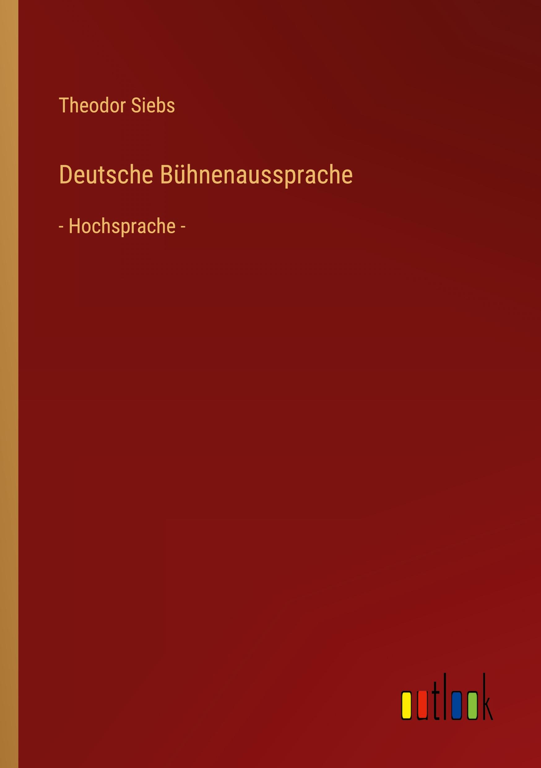 Vorderes Coverbild Deutsche Bühnenaussprache
