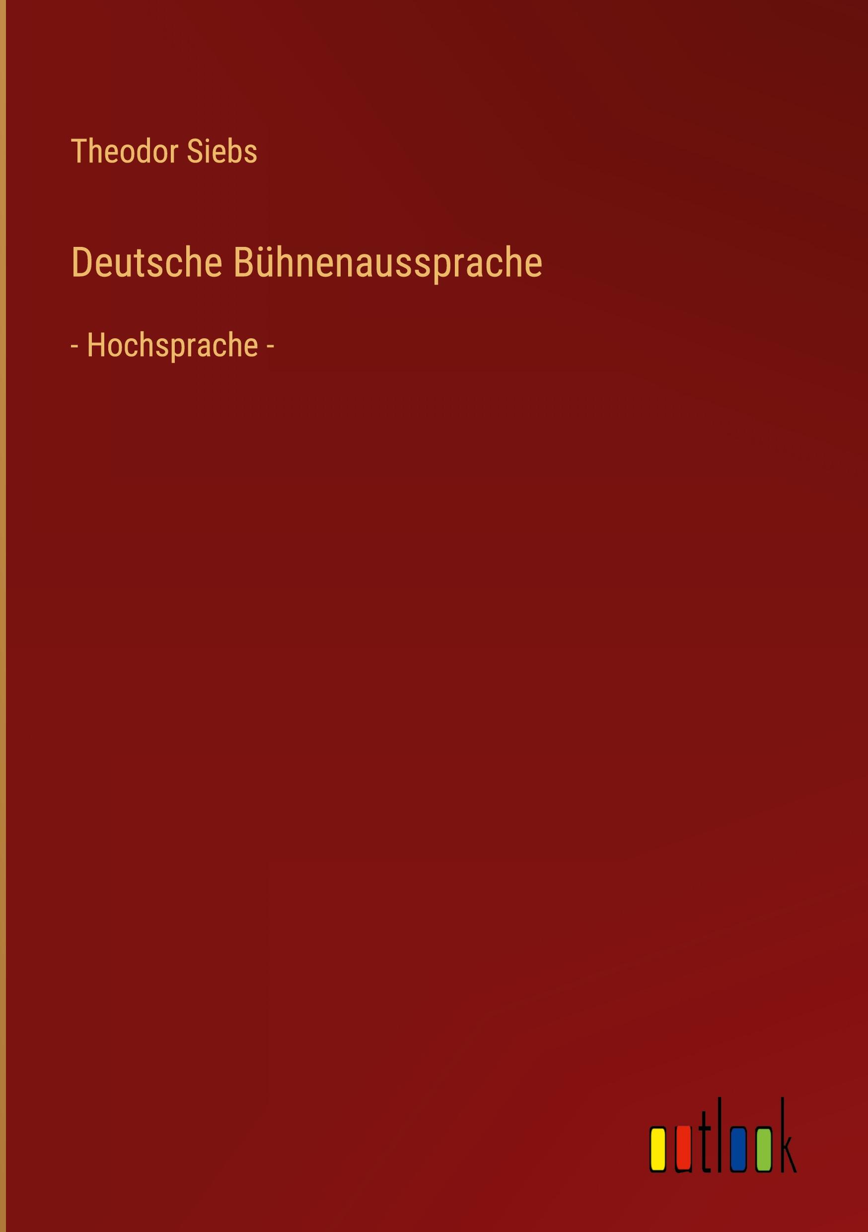 Vorderes Coverbild Deutsche Bühnenaussprache