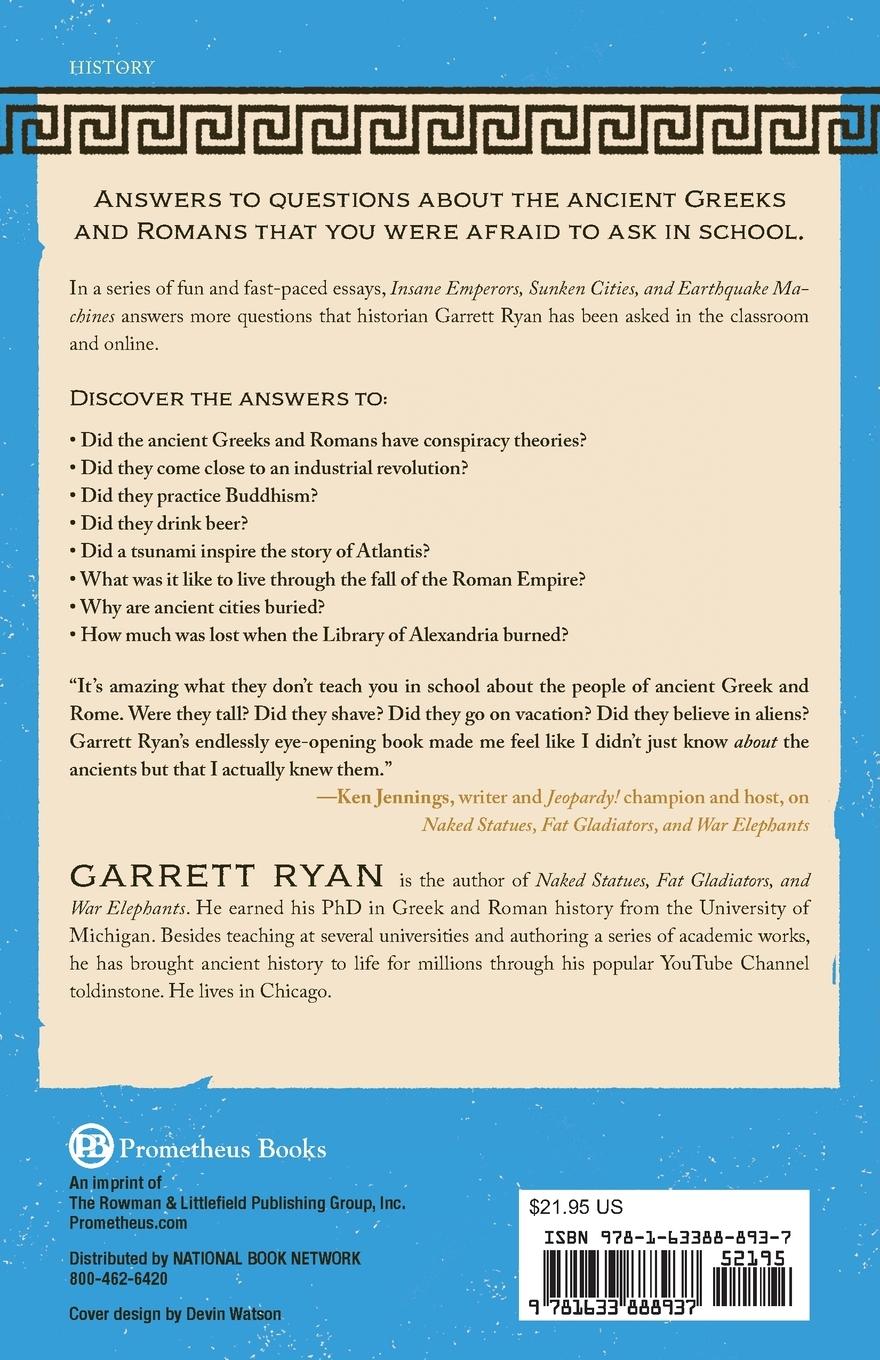 Rückseitencover Insane Emperors, Sunken Cities, and Earthquake Machines