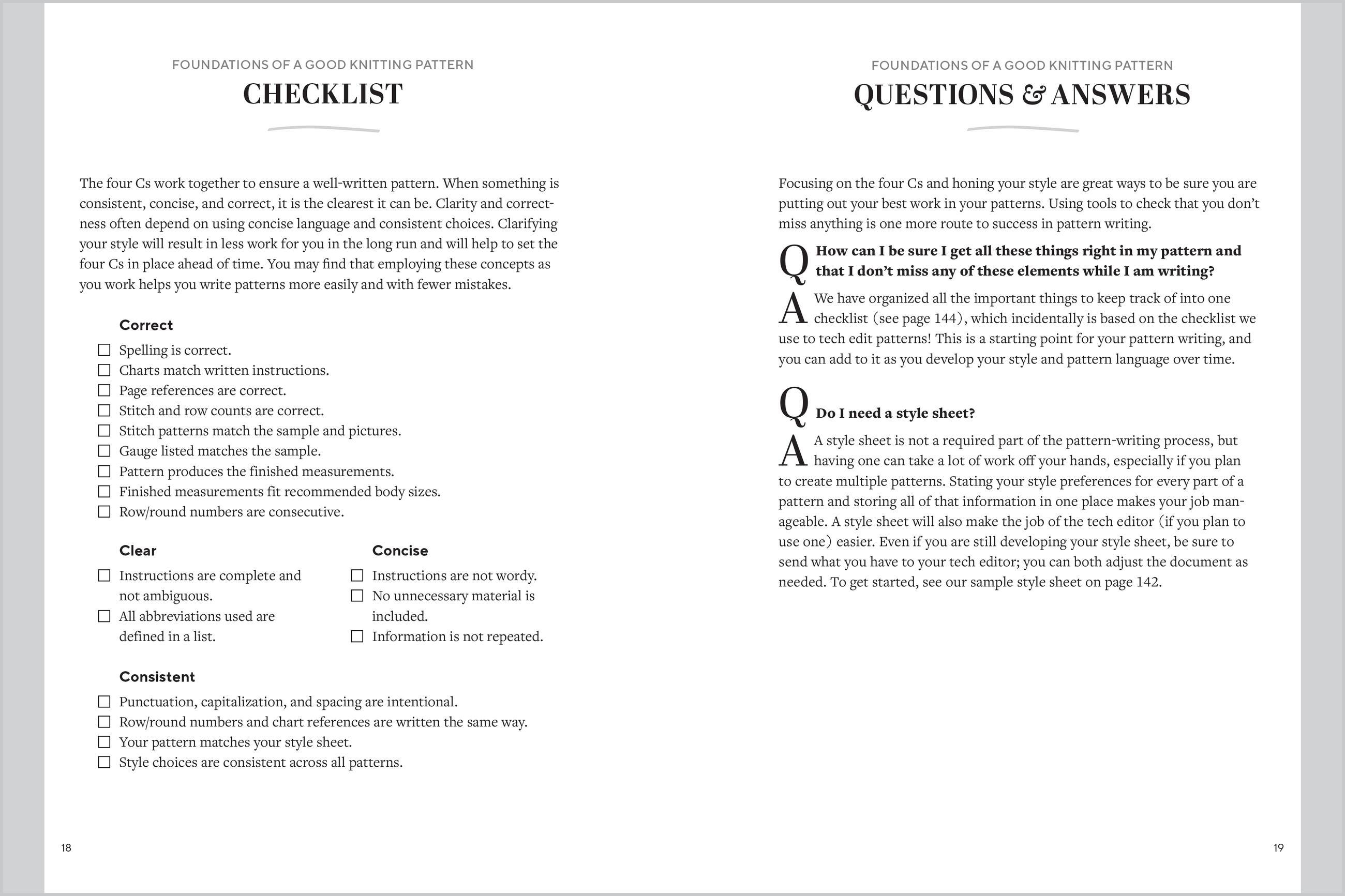 Beispielinhalt (Bild) The Knitting Pattern Writing Handbook