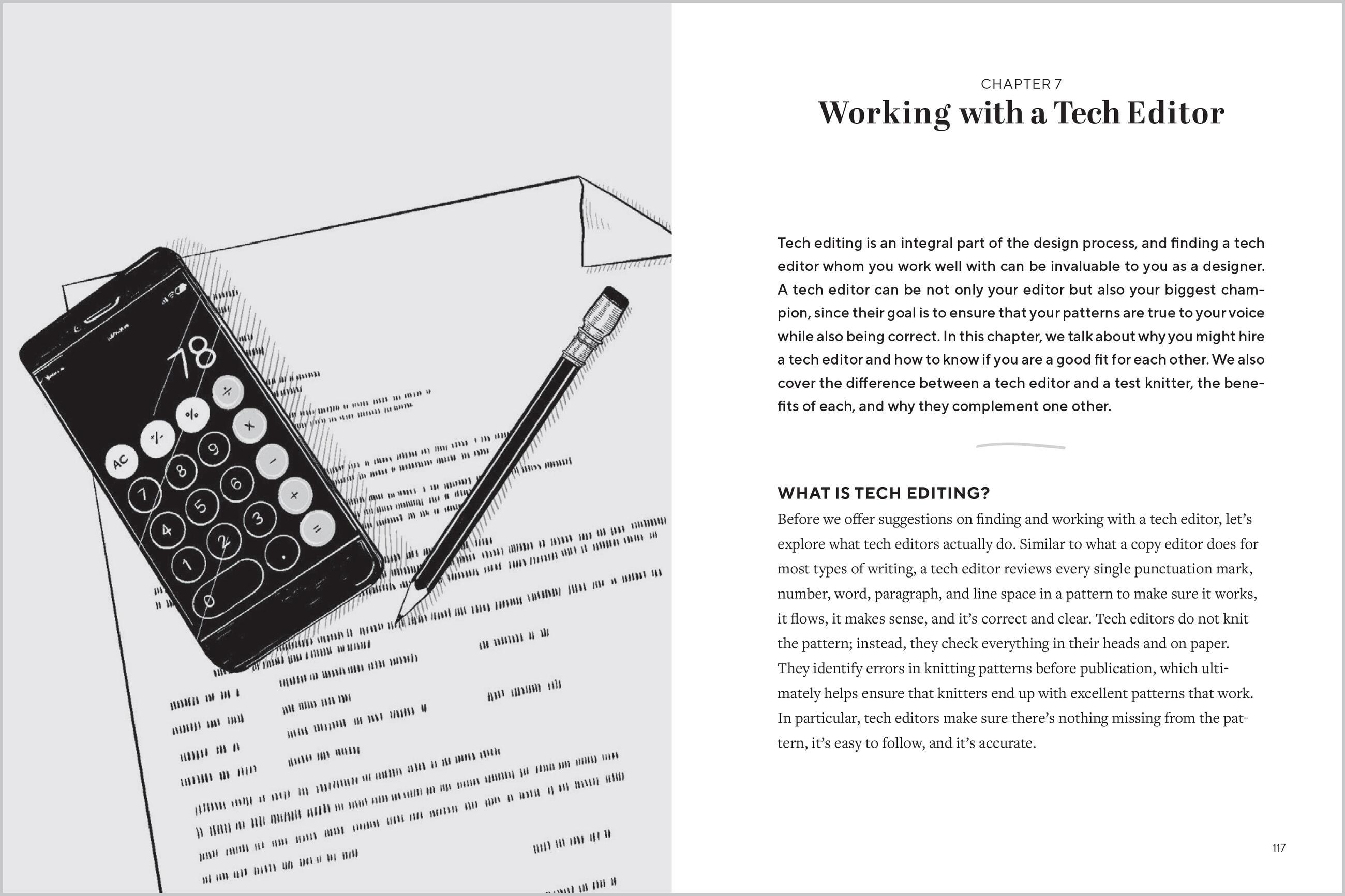 Beispielinhalt (Bild) The Knitting Pattern Writing Handbook