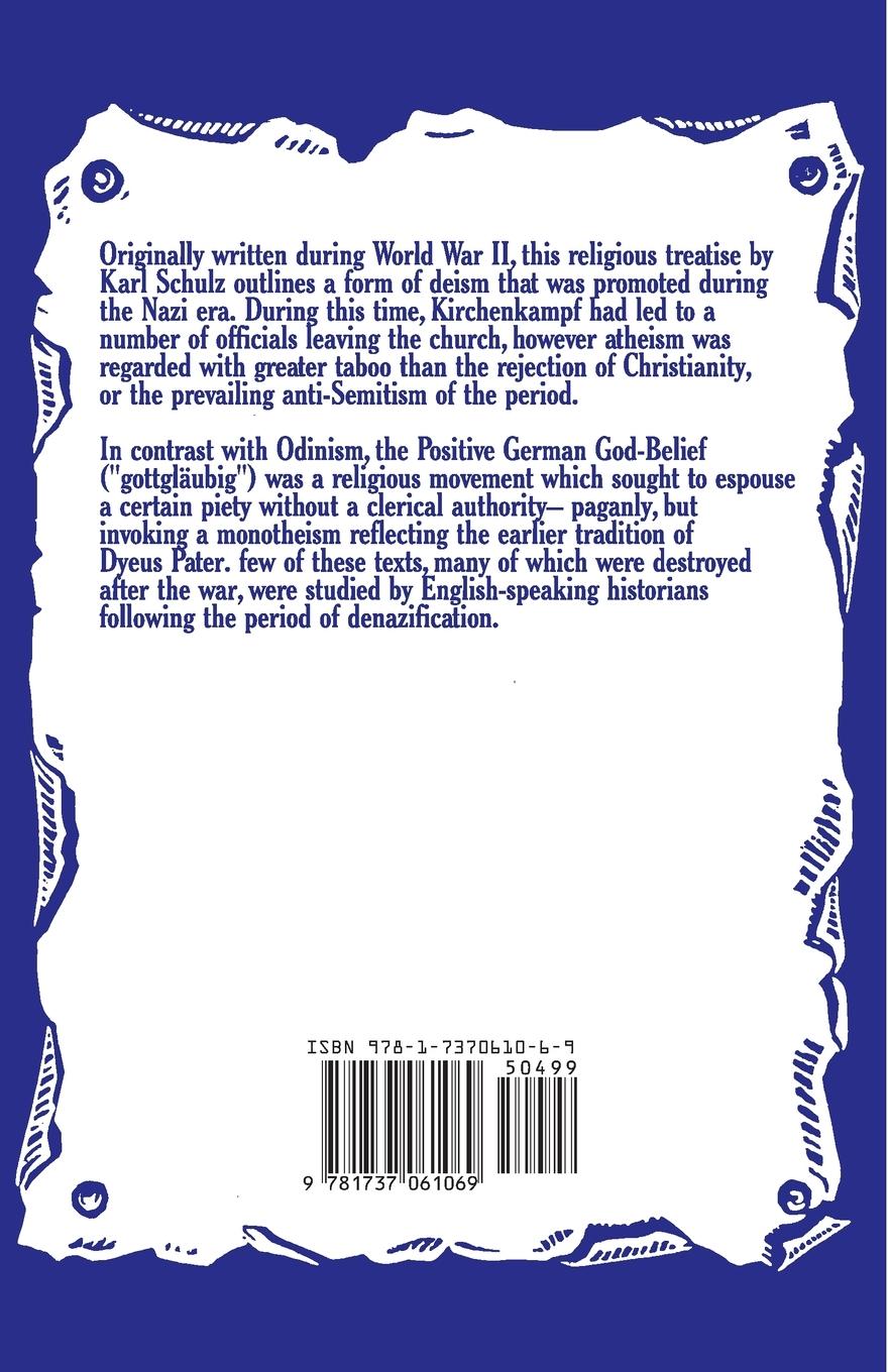 Rückseitencover Content and Essence of the German God-Belief