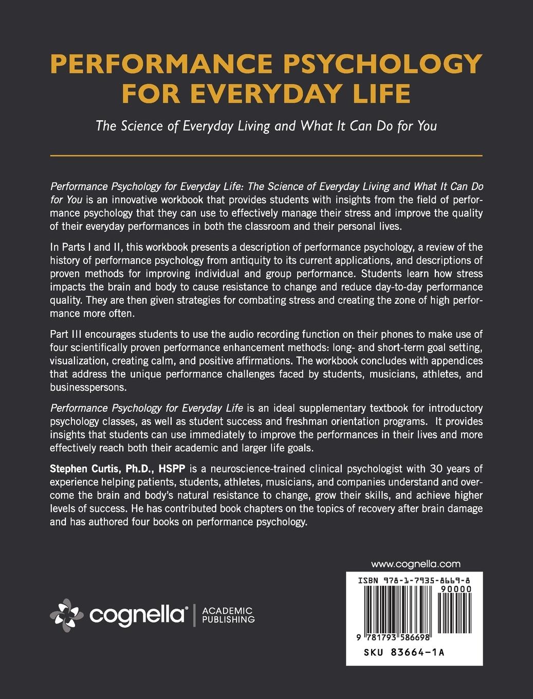 Rückseitencover Performance Psychology for Everyday Life