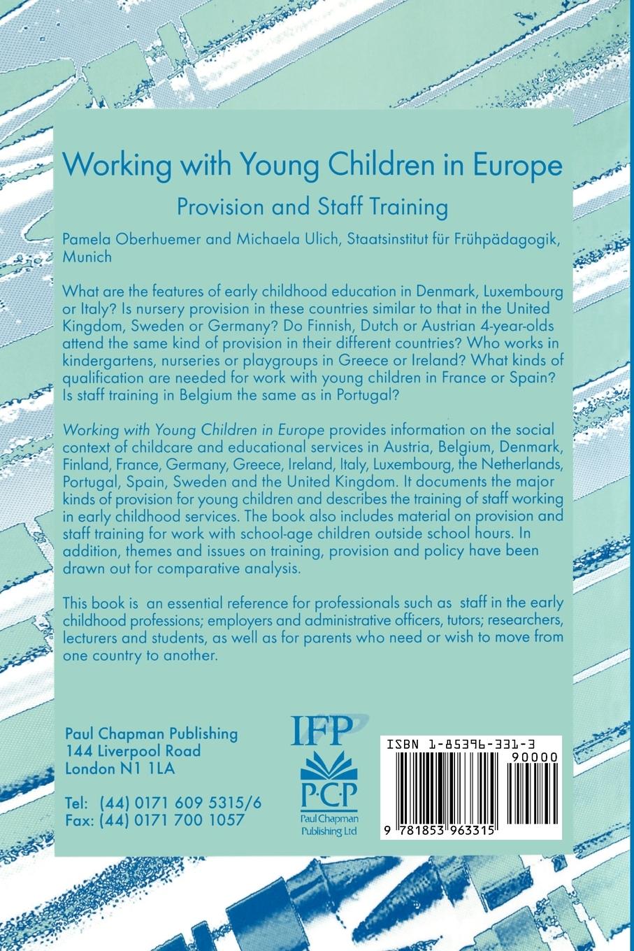Rückseitencover Working with Young Children in Europe
