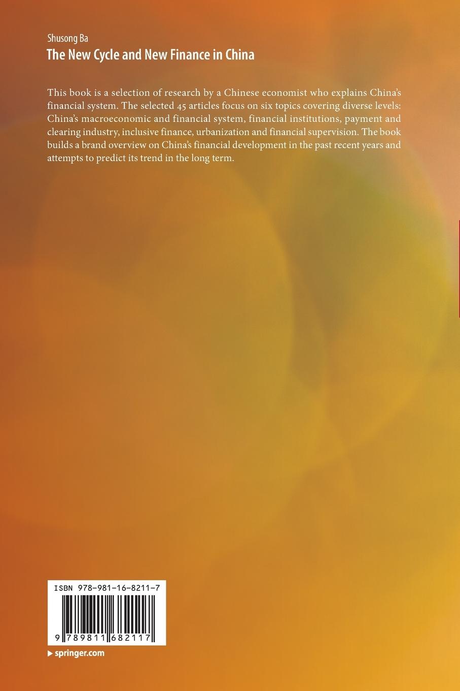 Rückseitencover The New Cycle and New Finance in China