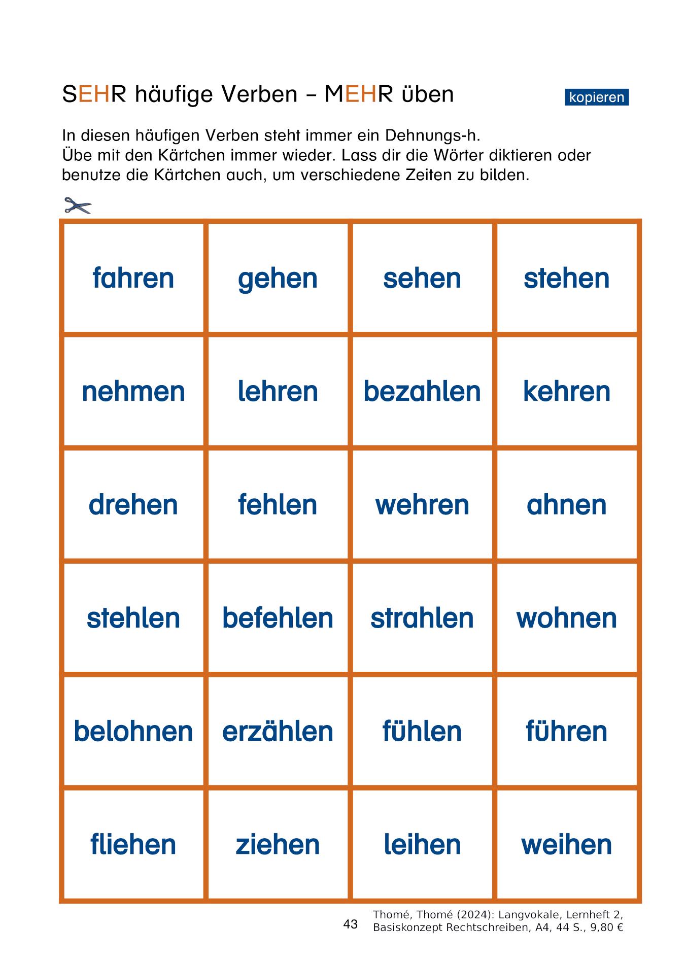 Beispielinhalt (Bild) Langvokale