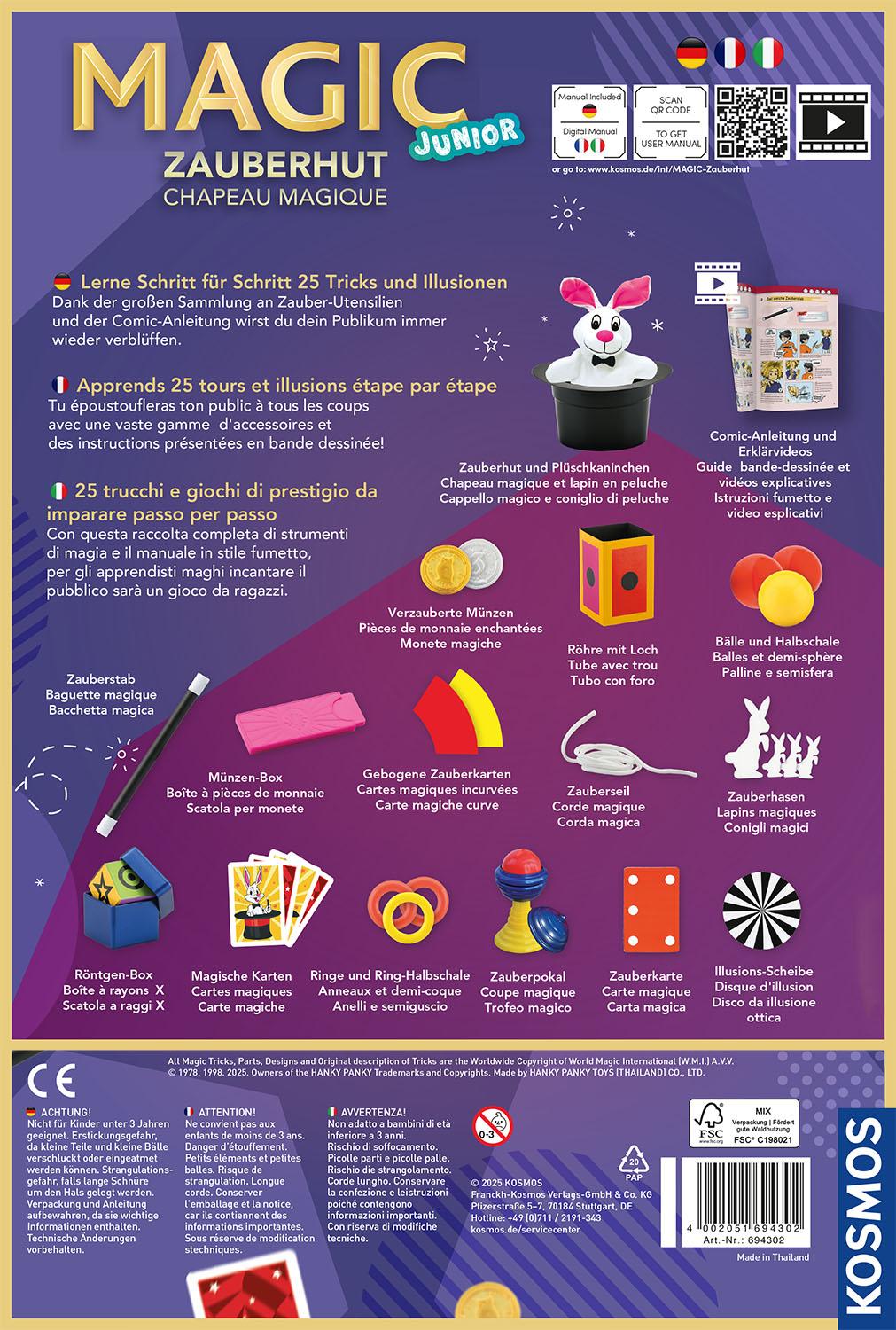 Beispielinhalt (Bild) Magic Zauberhut - Zauberkasten