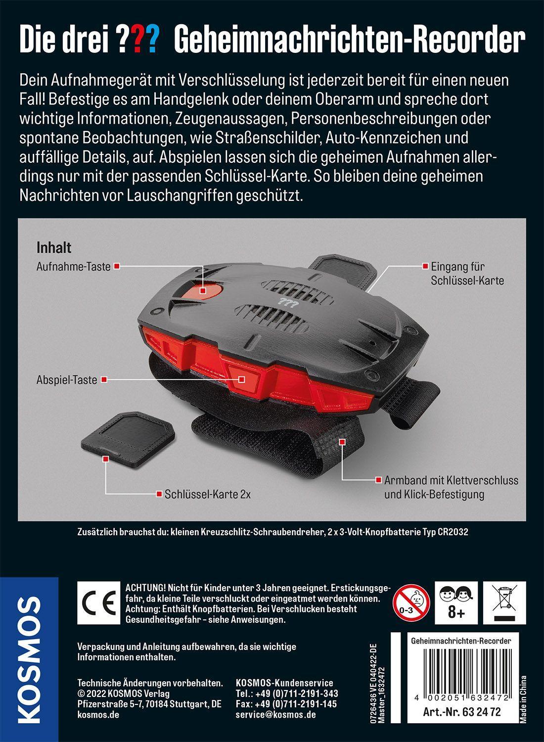Beispielinhalt (Bild) Die drei ??? Geheimnachrichten-Recorder