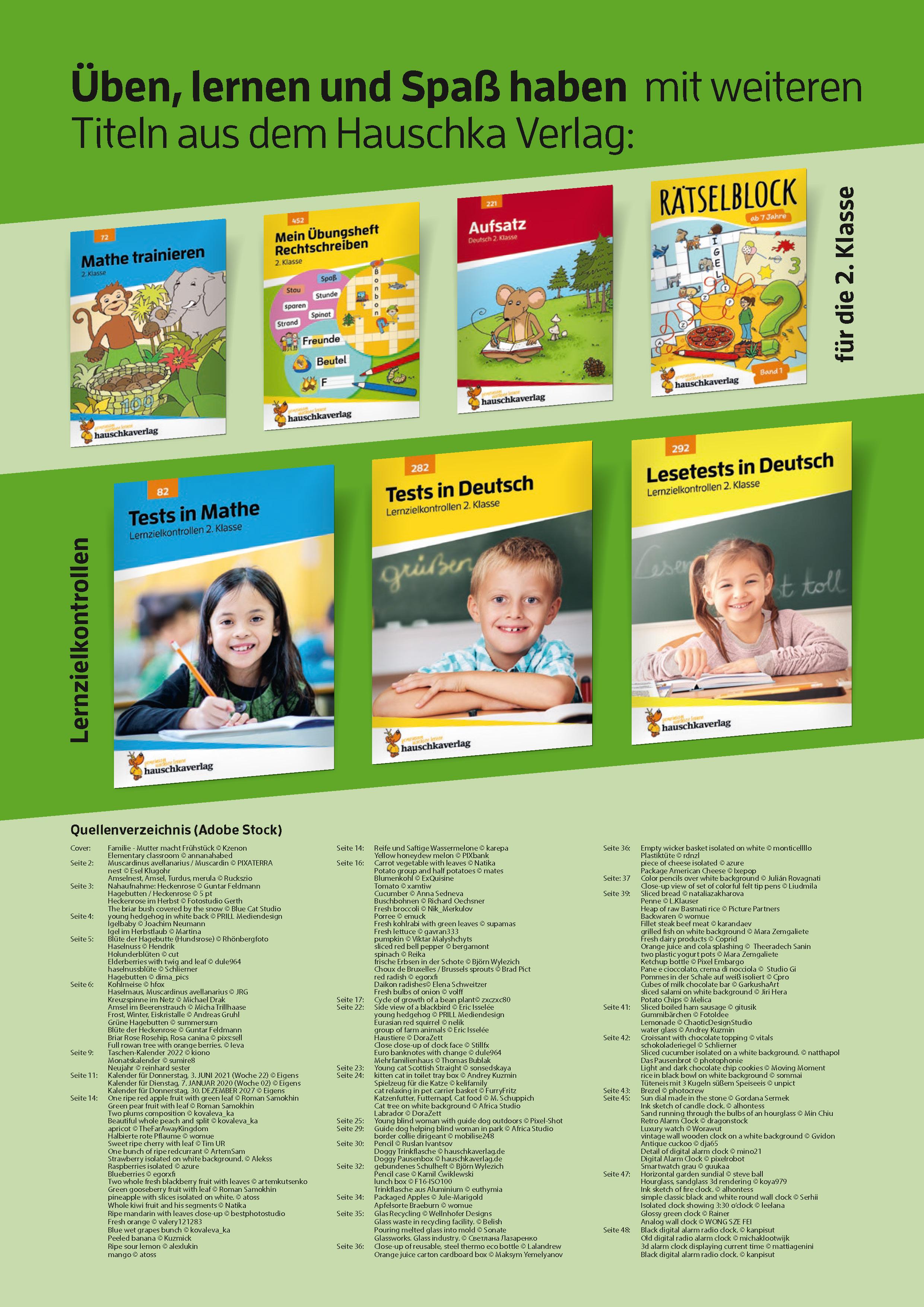 Beispielinhalt (Bild) Übungsheft mit Tests im Sachunterricht 2. Klasse