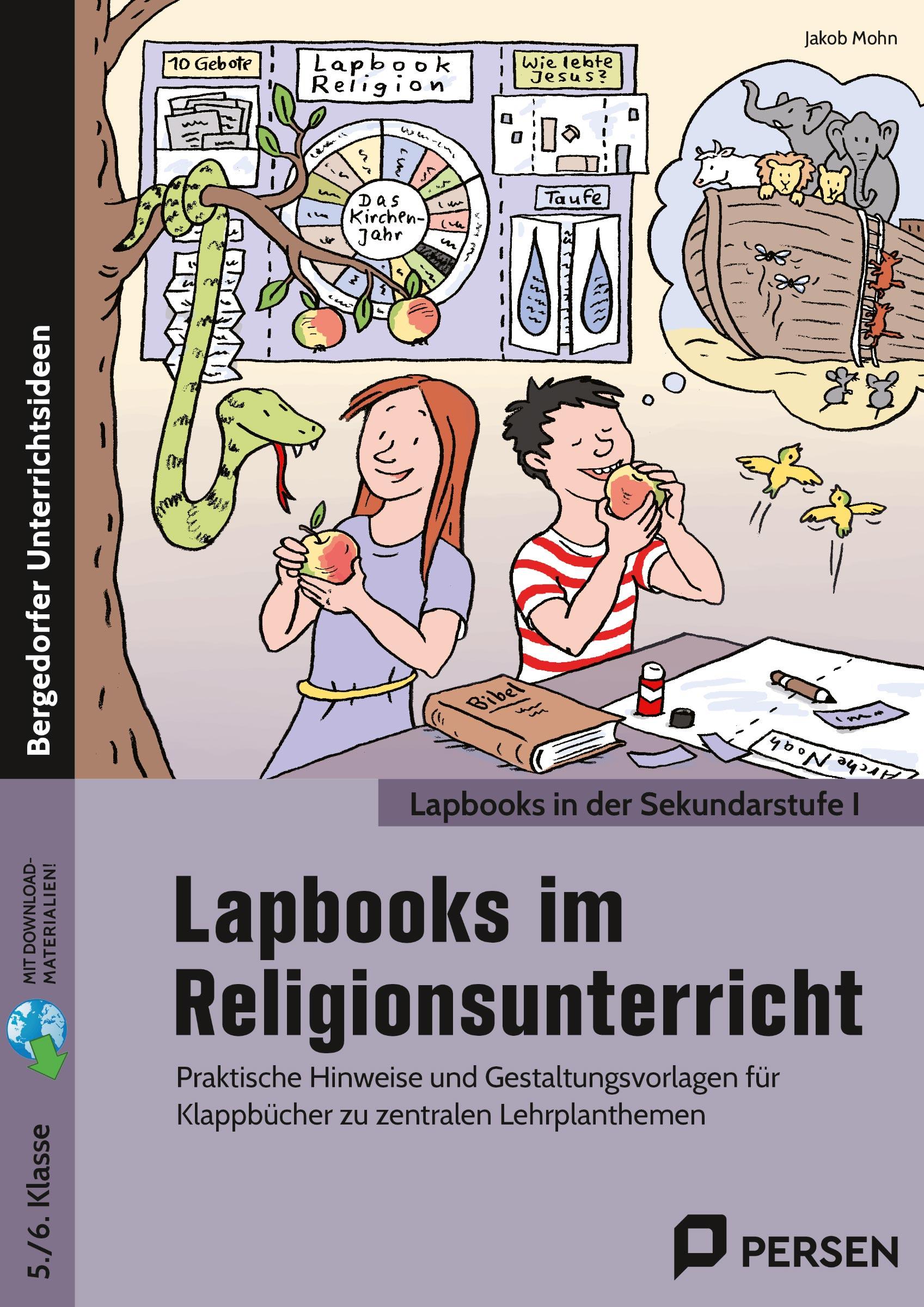 Vorderes Coverbild Lapbooks im Religionsunterricht - 5./6. Klasse