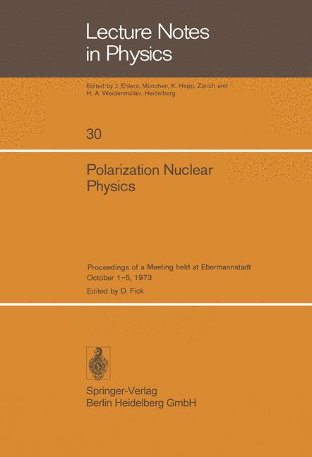 Vorderes Coverbild Polarization Nuclear Physics