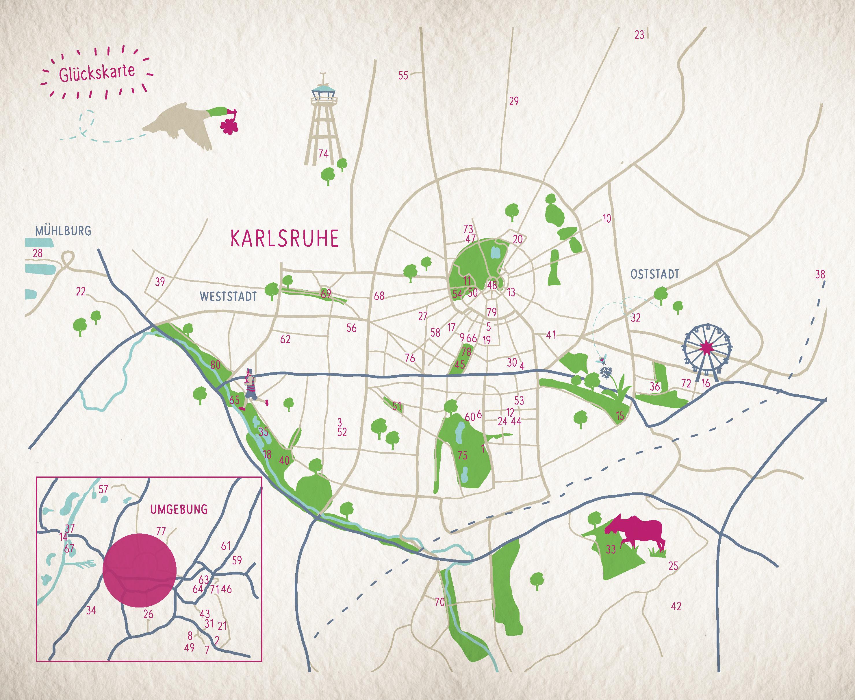 Beispielinhalt (Bild) Glücksorte in Karlsruhe