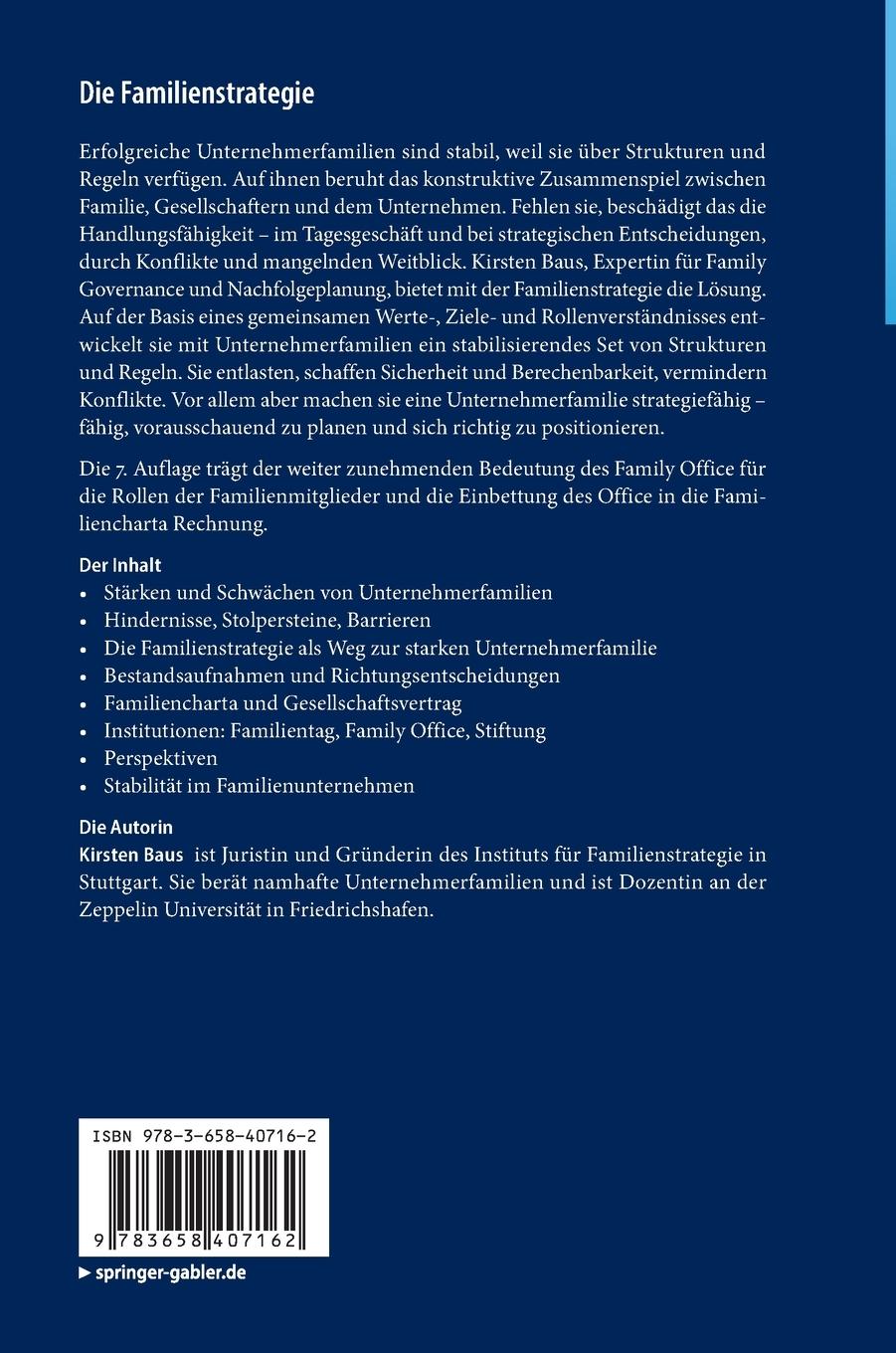 Rückseitencover Die Familienstrategie