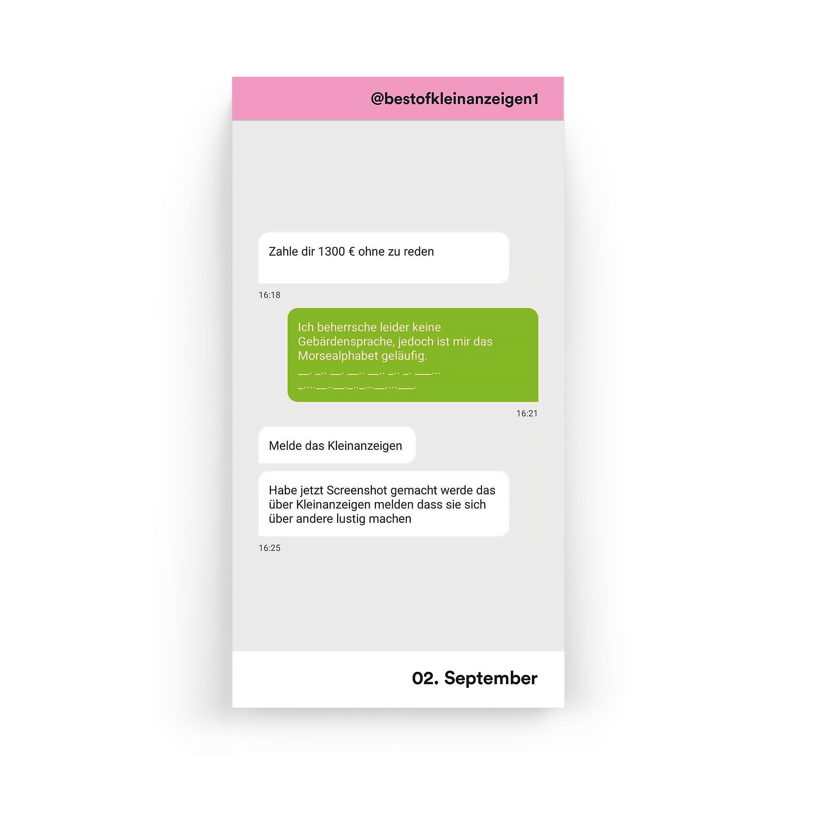 Beispielinhalt (Bild) Best-Of Kleinanzeigen