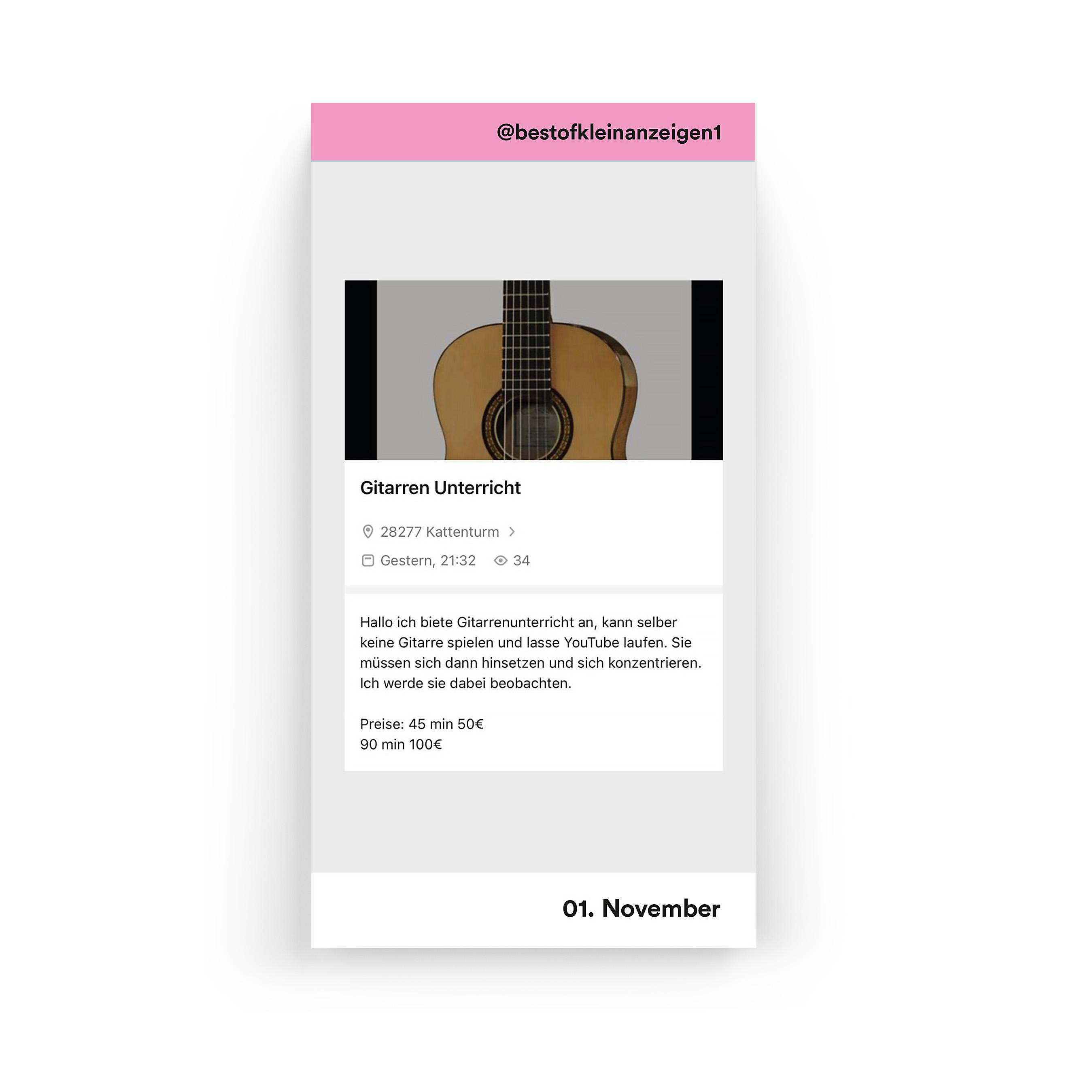 Beispielinhalt (Bild) Best-Of Kleinanzeigen