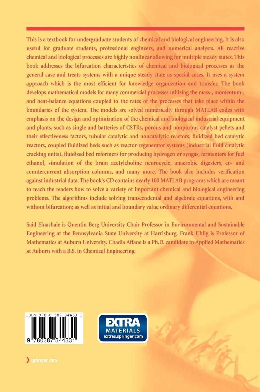 Rückseitencover Numerical Techniques for Chemical and Biological Engineers Using MATLAB®