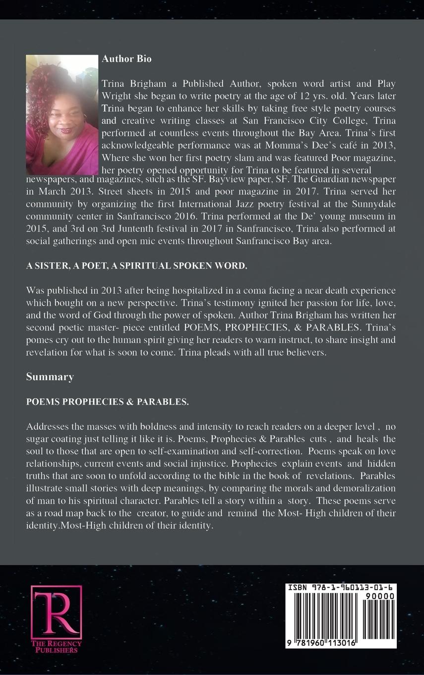 Rückseitencover Poems, Prophecies and Parables