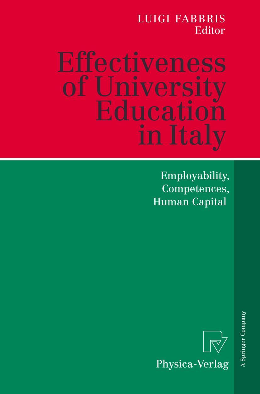 Vorderes Coverbild Effectiveness of University Education in Italy
