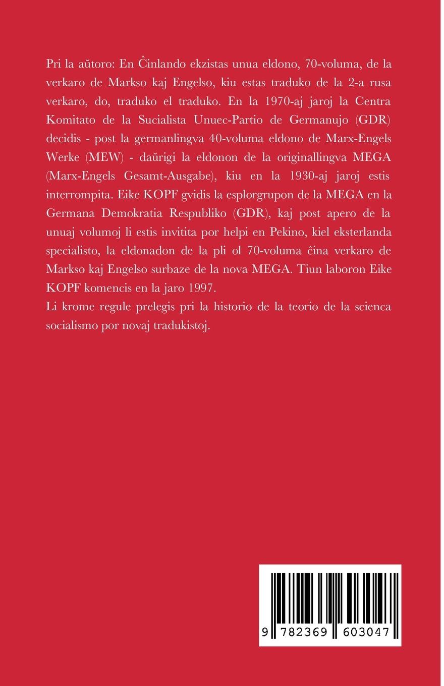 Rückseitencover Kontribua¿o al la historio de la teorio de la socialismo