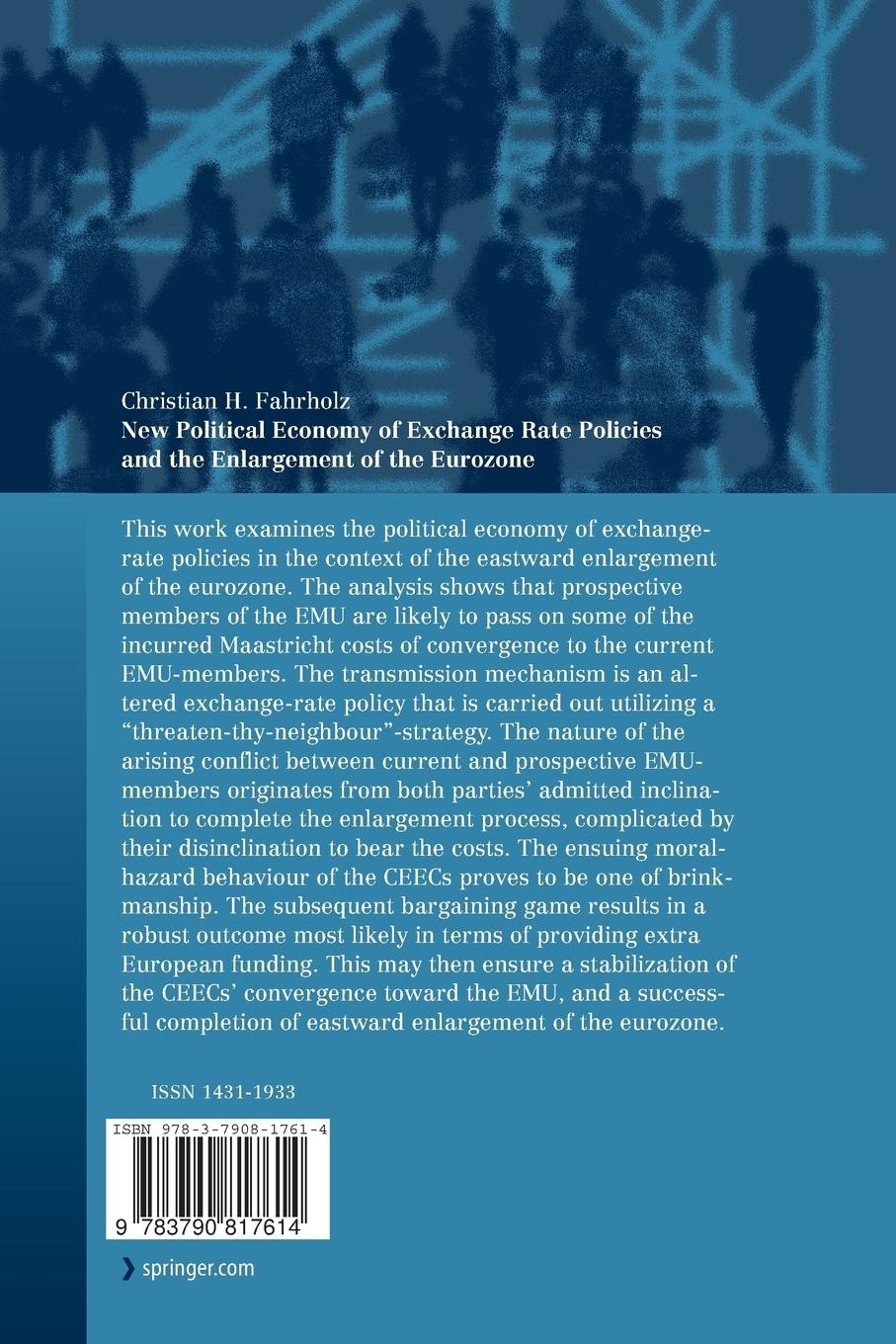 Rückseitencover New Political Economy of Exchange Rate Policies and the Enlargement of the Eurozone