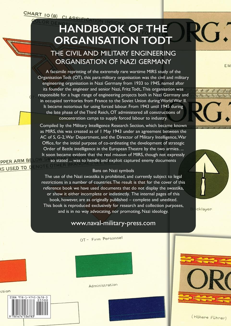 Rückseitencover Handbook of the Organisation Todt