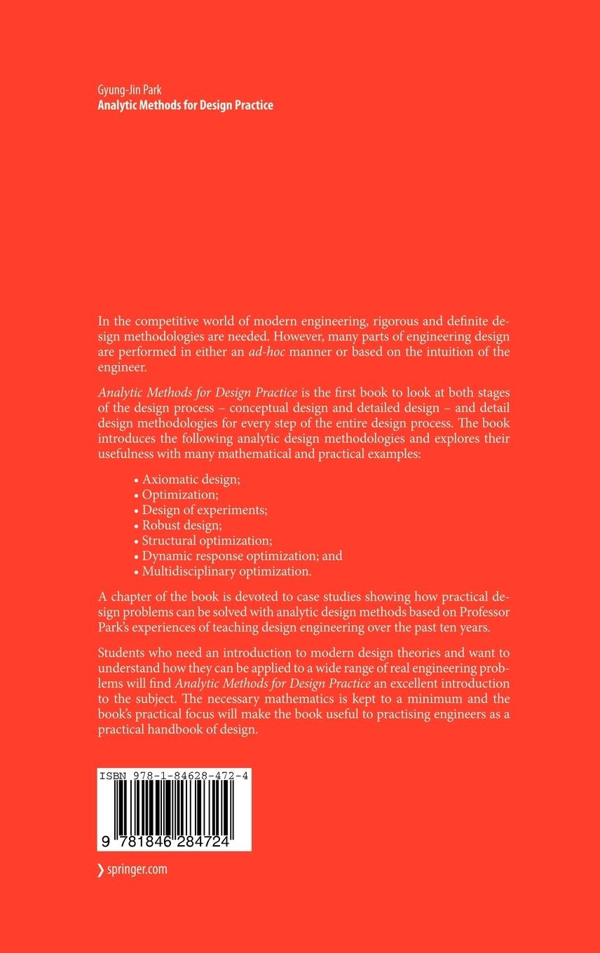 Rückseitencover Analytic Methods for Design Practice