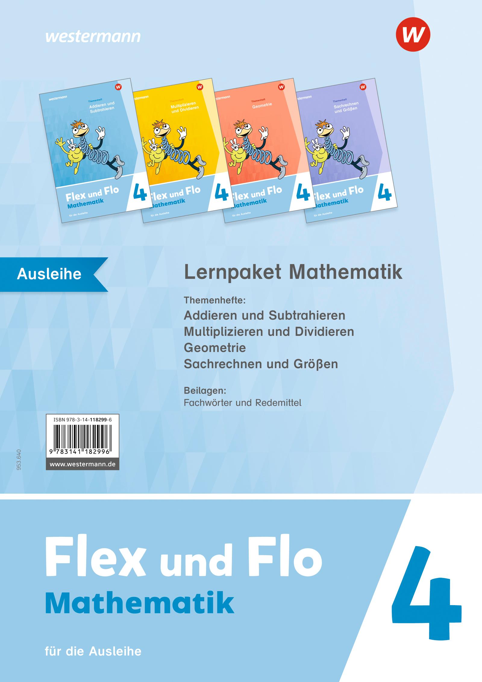 Vorderes Coverbild Flex und Flo 4. Lernpaket Mathematik. Für die Ausleihe
