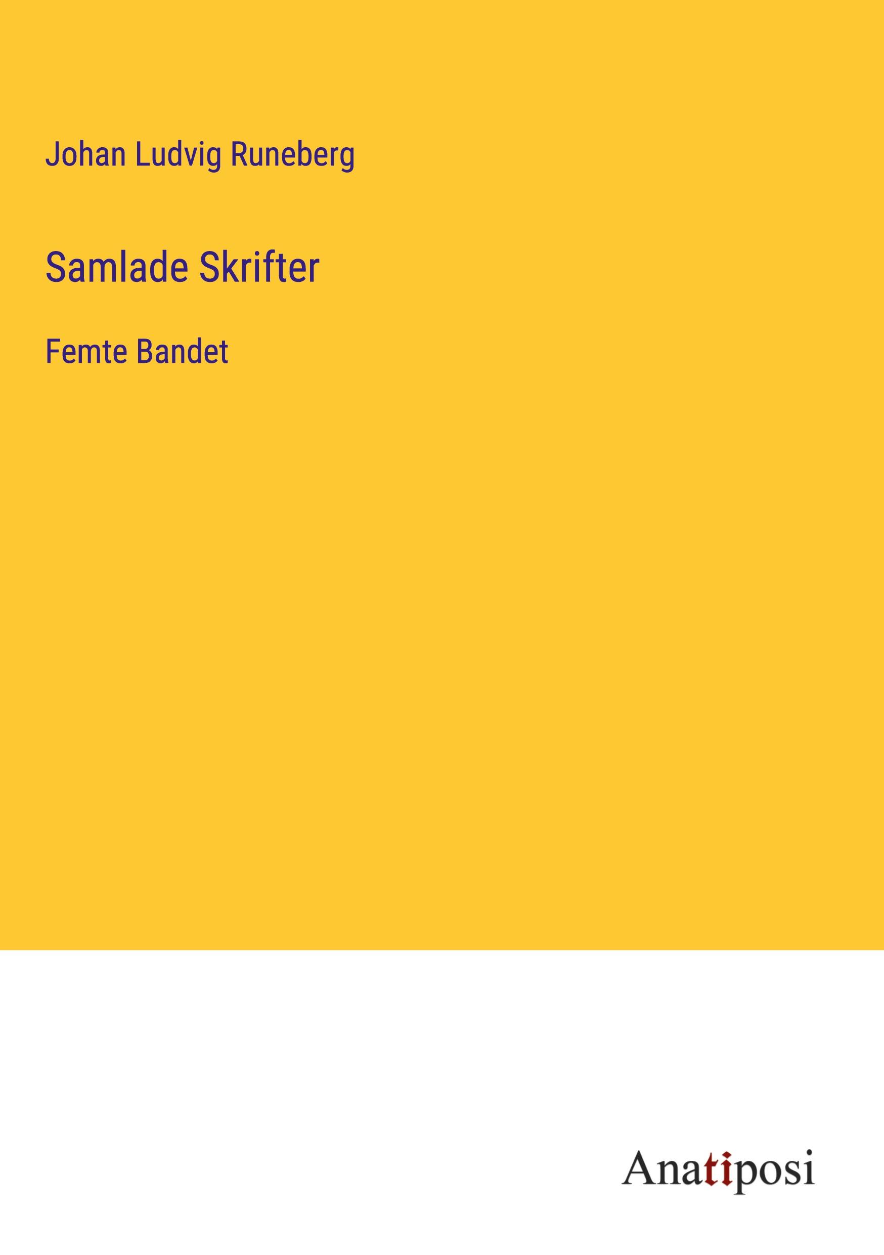 Vorderes Coverbild Samlade Skrifter