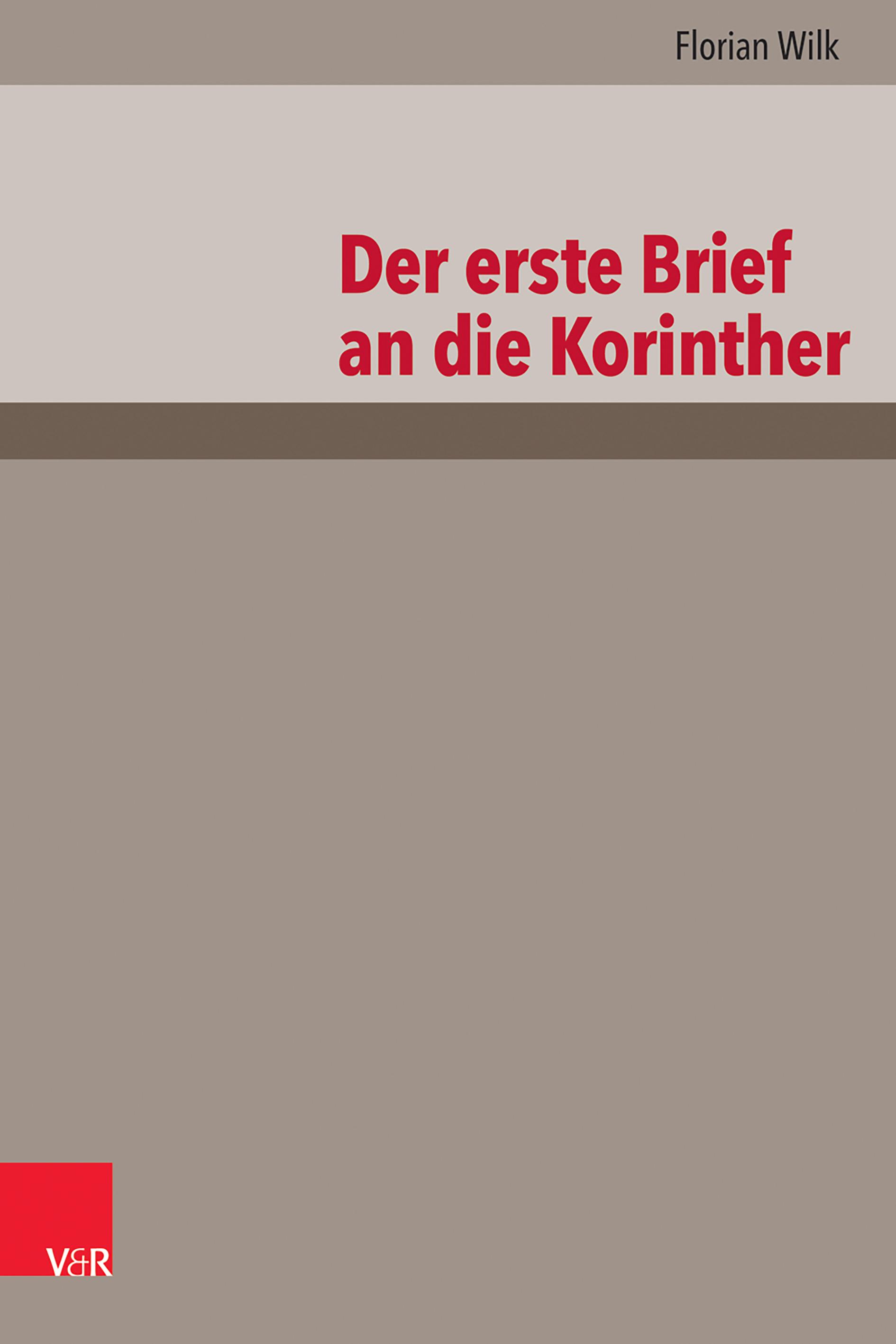Vorderes Coverbild Der erste Brief an die Korinther
