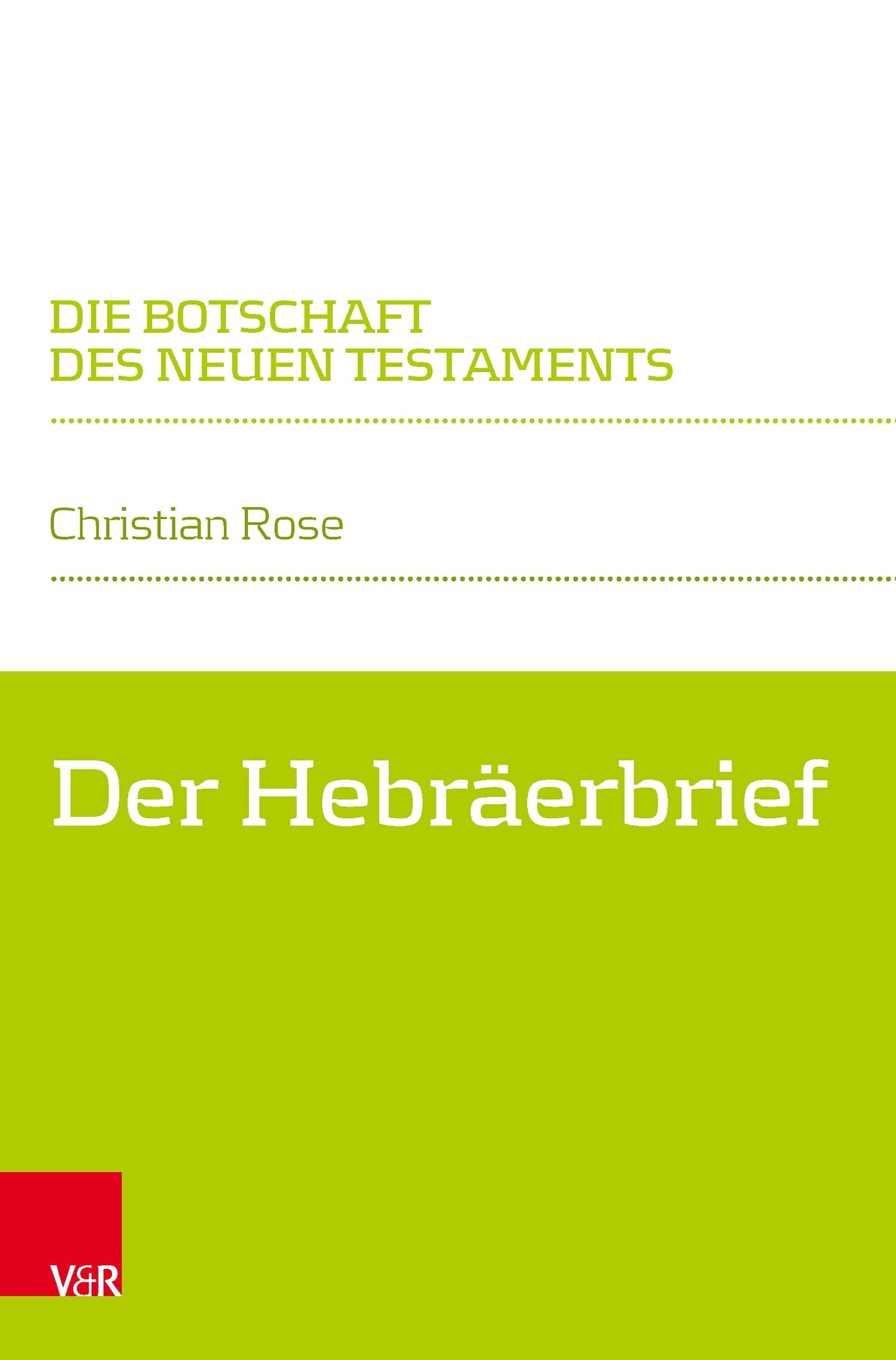 Vorderes Coverbild Der Hebräerbrief
