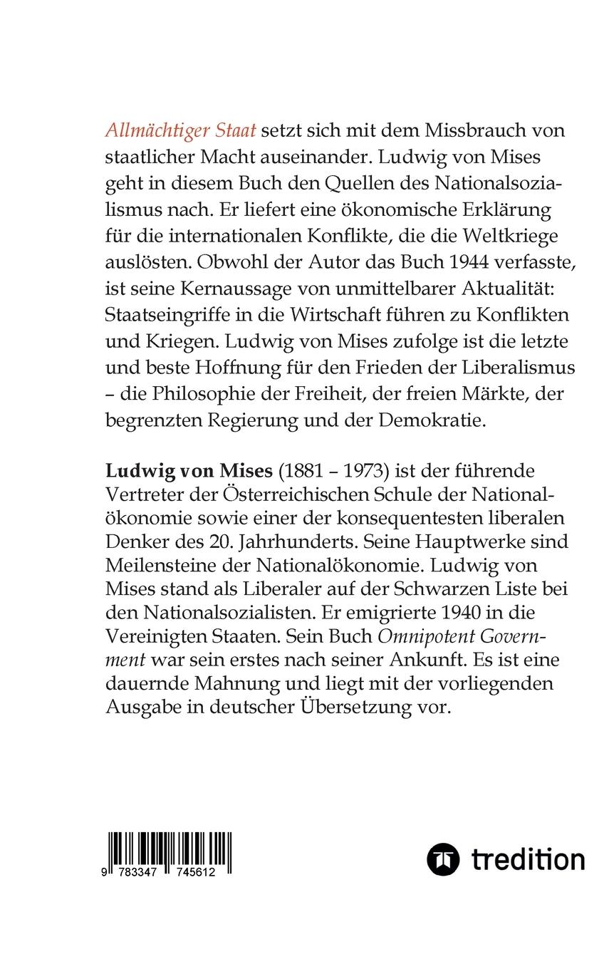 Rückseitencover Allmächtiger Staat
