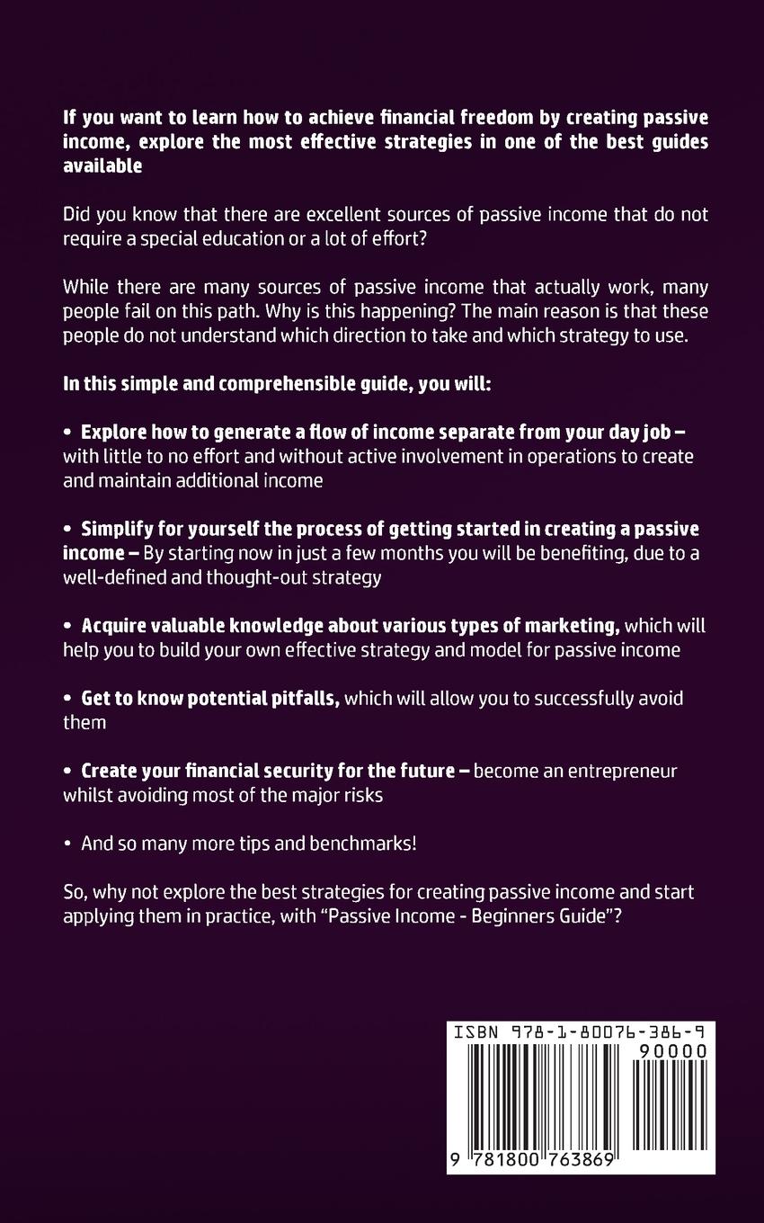 Rückseitencover Passive Income - Beginners Guide