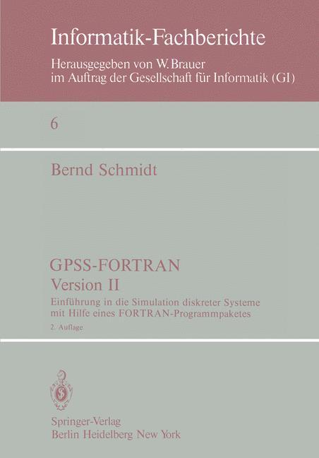 Vorderes Coverbild GPSS-FORTRAN, Version II