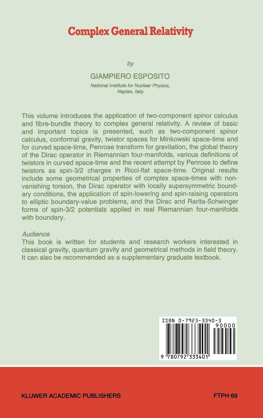 Rückseitencover Complex General Relativity