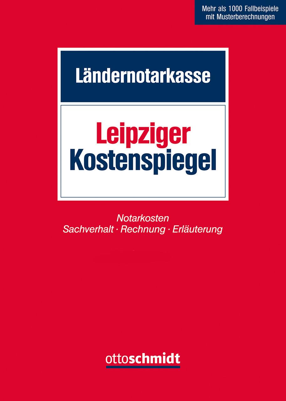 Vorderes Coverbild Leipziger Kostenspiegel